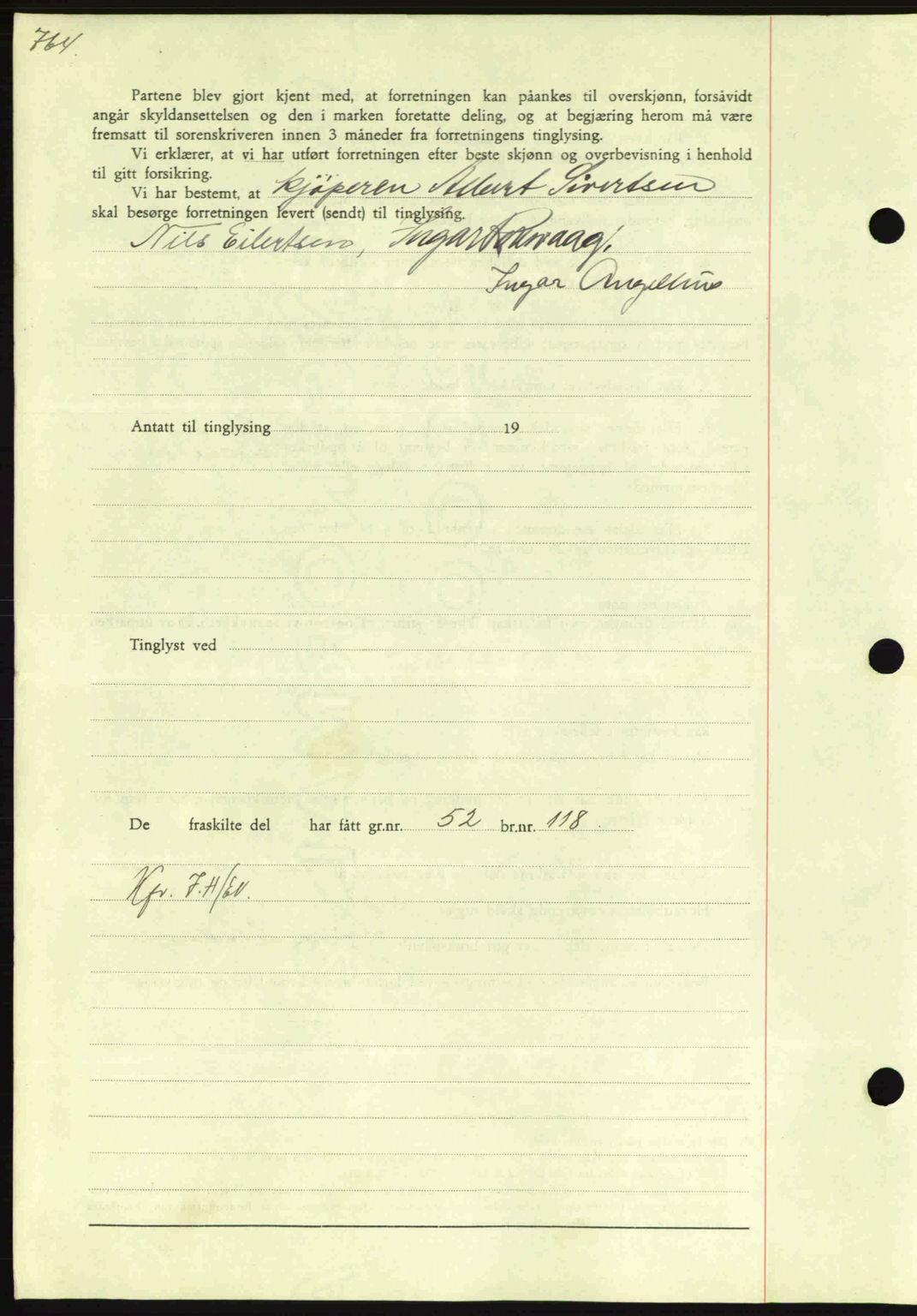 Nordmøre sorenskriveri, AV/SAT-A-4132/1/2/2Ca: Mortgage book no. A86, 1939-1939, Diary no: : 1948/1939