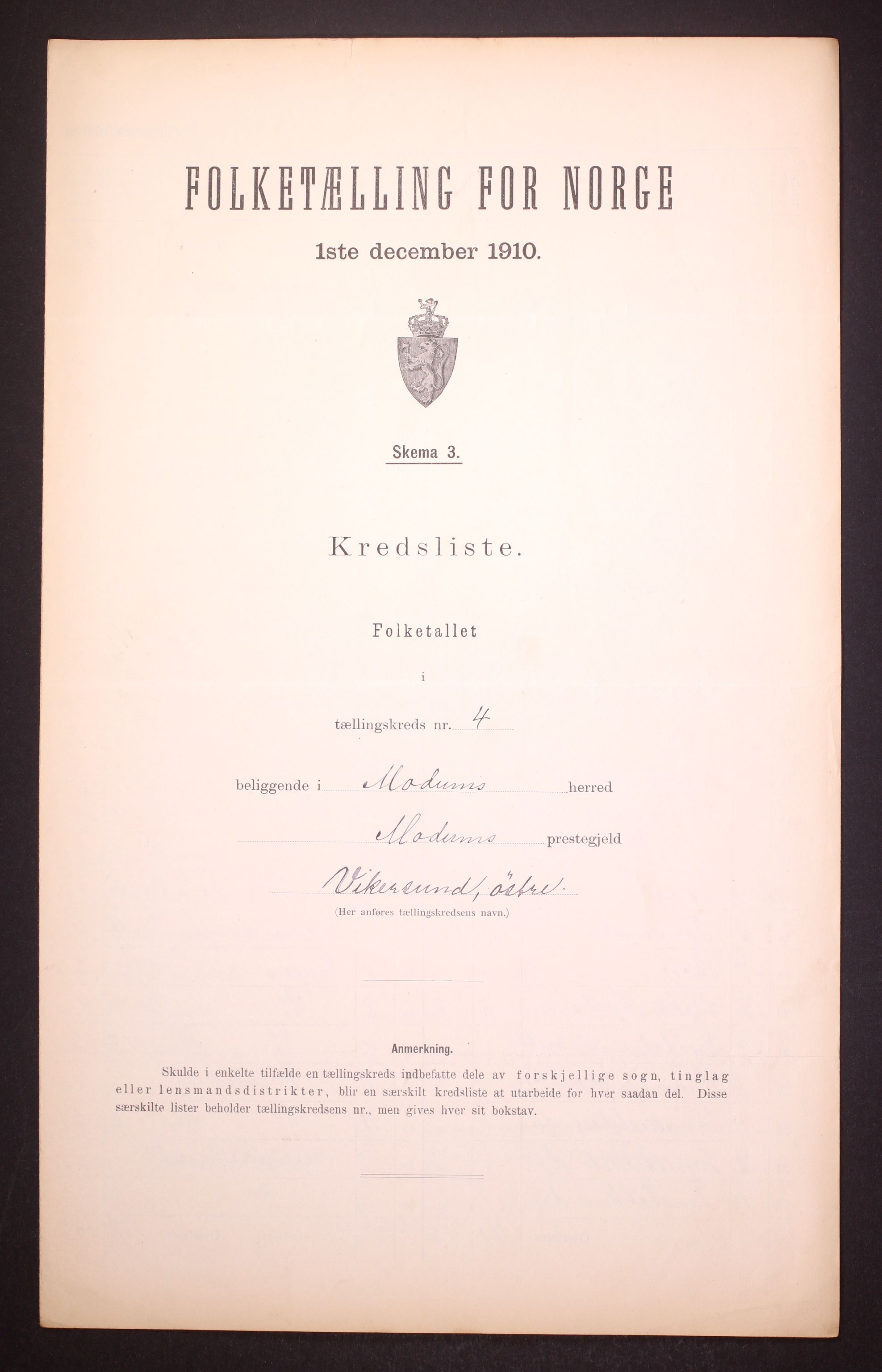 RA, 1910 census for Modum, 1910, p. 14
