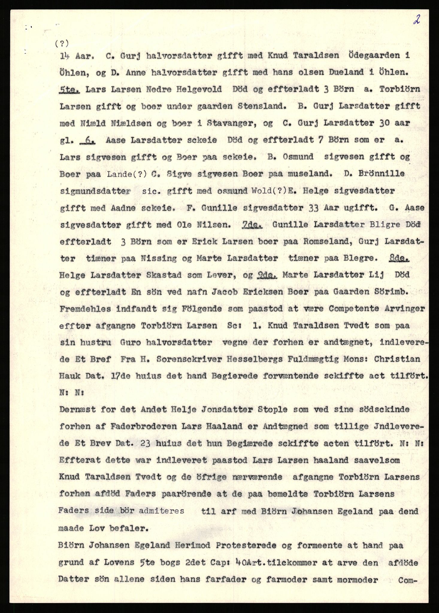 Statsarkivet i Stavanger, SAST/A-101971/03/Y/Yj/L0043: Avskrifter sortert etter gårdsnavn: Håland - Håvågs laksefiskeri, 1750-1930, p. 367