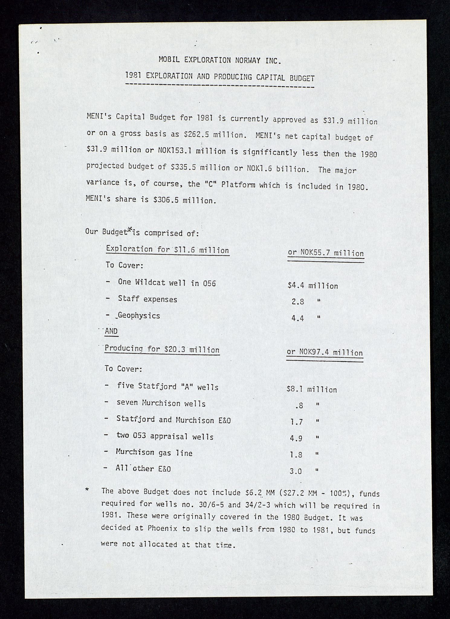 Pa 1578 - Mobil Exploration Norway Incorporated, AV/SAST-A-102024/4/D/Da/L0168: Sak og korrespondanse og styremøter, 1973-1986, p. 43