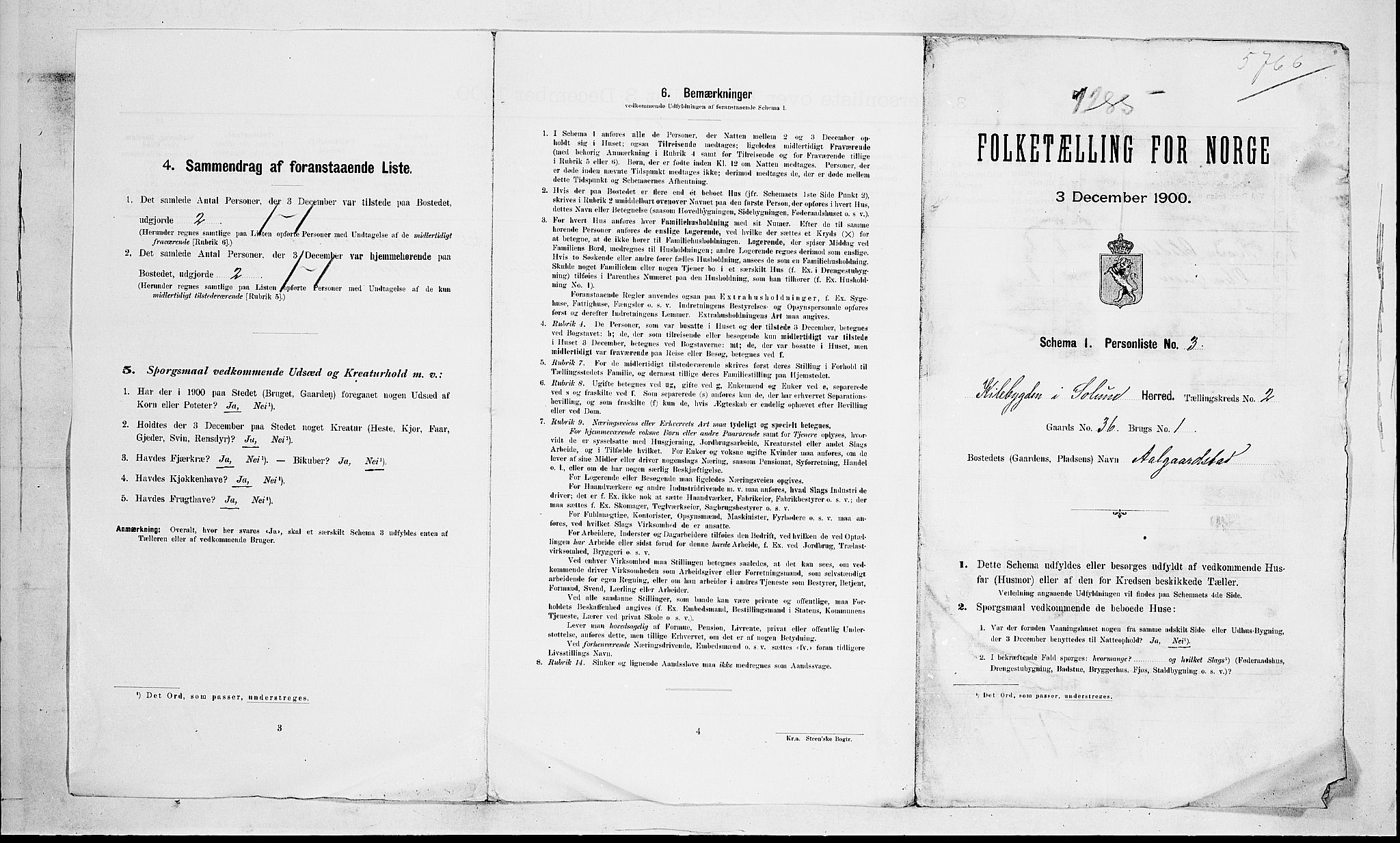 SAKO, 1900 census for Solum, 1900, p. 49