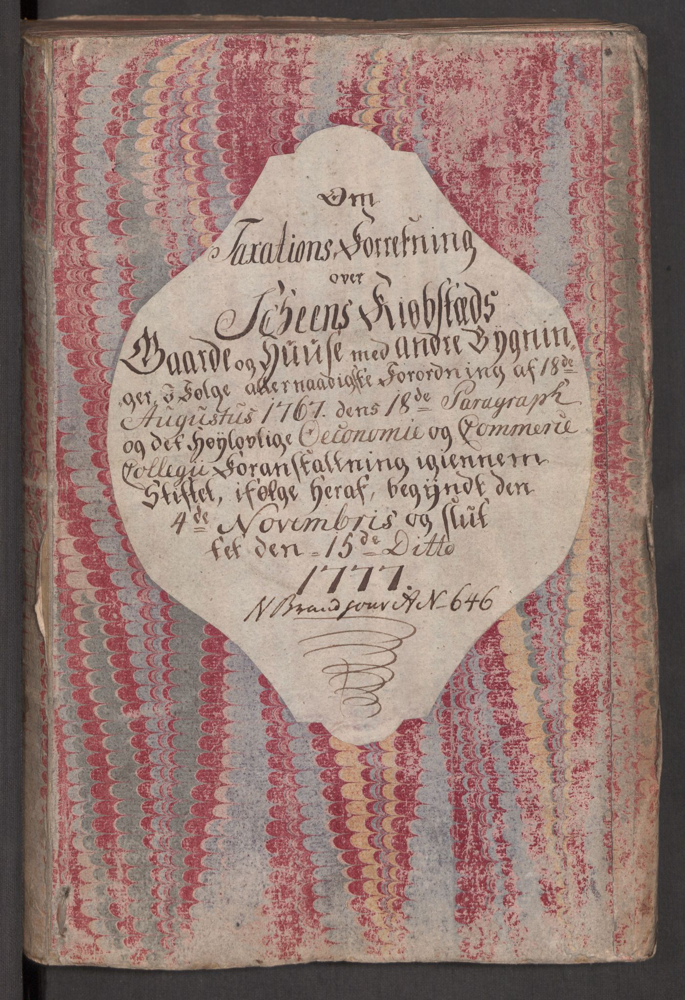 Kommersekollegiet, Brannforsikringskontoret 1767-1814, AV/RA-EA-5458/F/Fa/L0044a/0006: Skien / Branntakstprotokoll, 1777