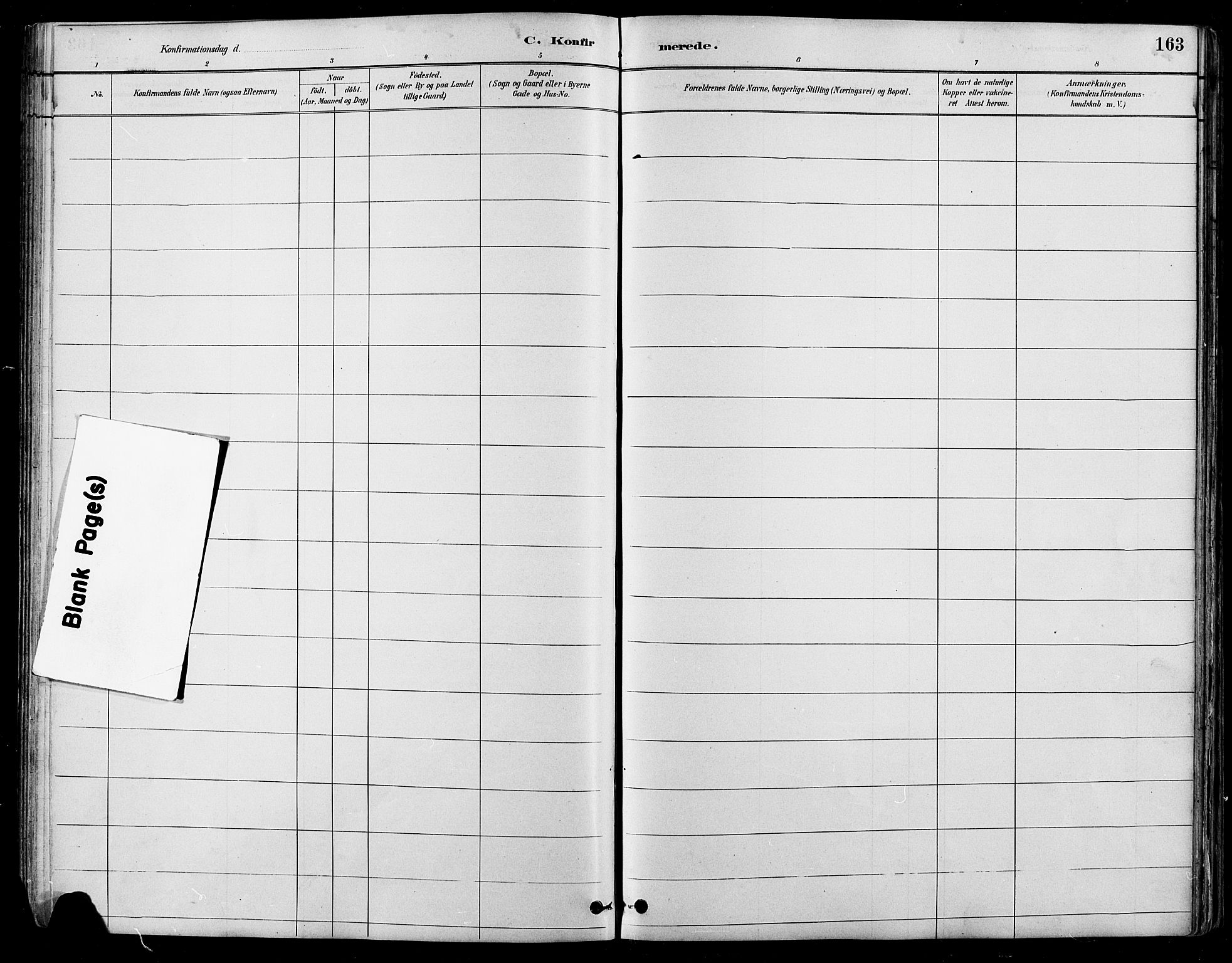 Nord-Fron prestekontor, AV/SAH-PREST-080/H/Ha/Hab/L0005: Parish register (copy) no. 5, 1884-1914, p. 163