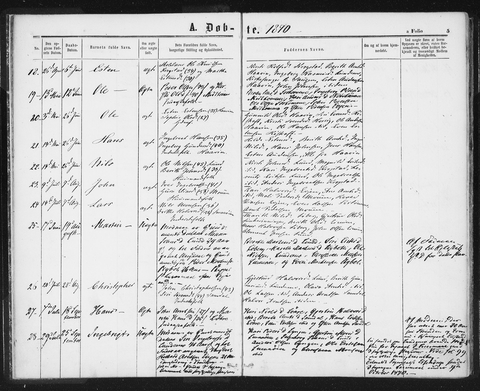 Ministerialprotokoller, klokkerbøker og fødselsregistre - Sør-Trøndelag, SAT/A-1456/692/L1104: Parish register (official) no. 692A04, 1862-1878, p. 5