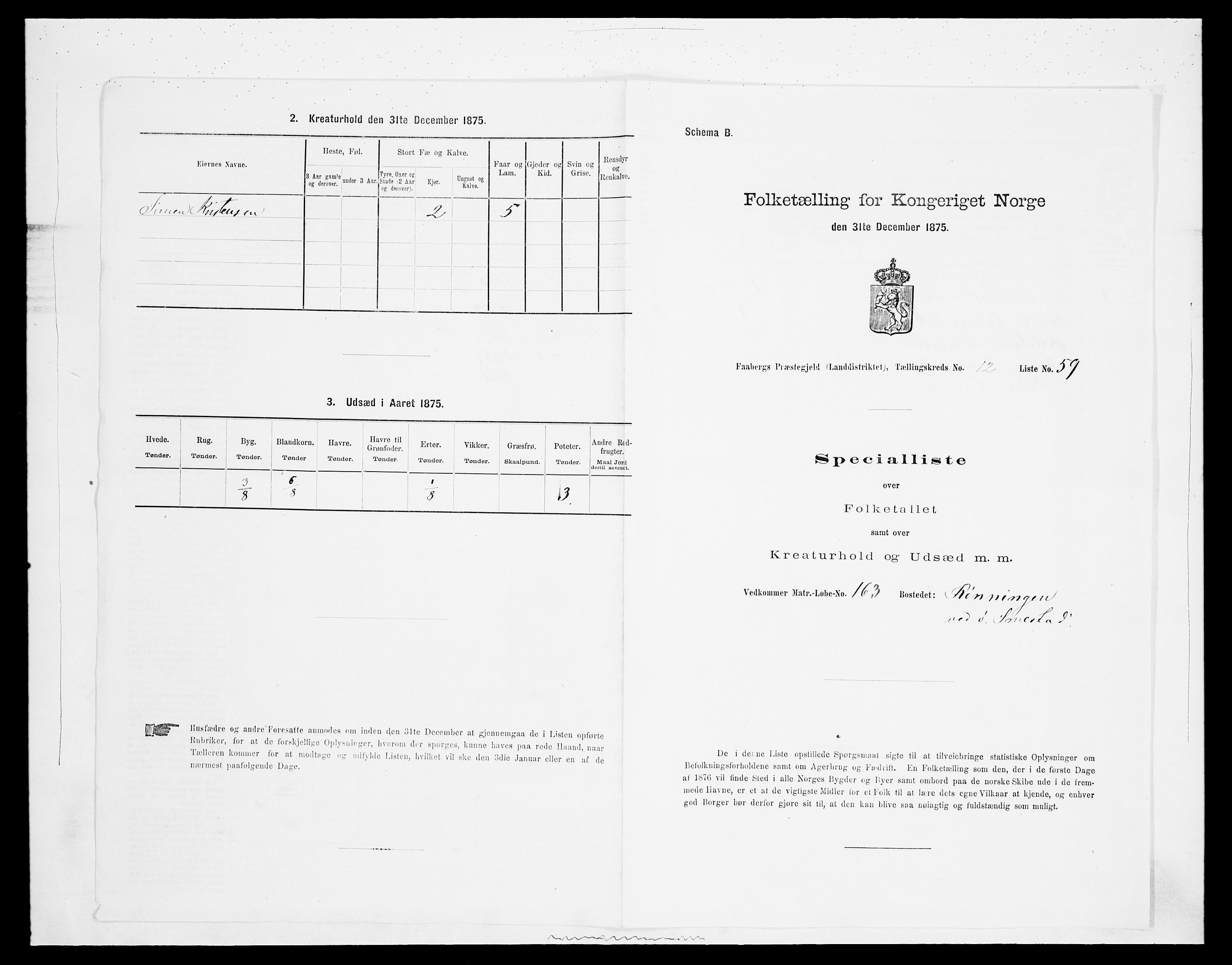 SAH, 1875 census for 0524L Fåberg/Fåberg og Lillehammer, 1875, p. 1569