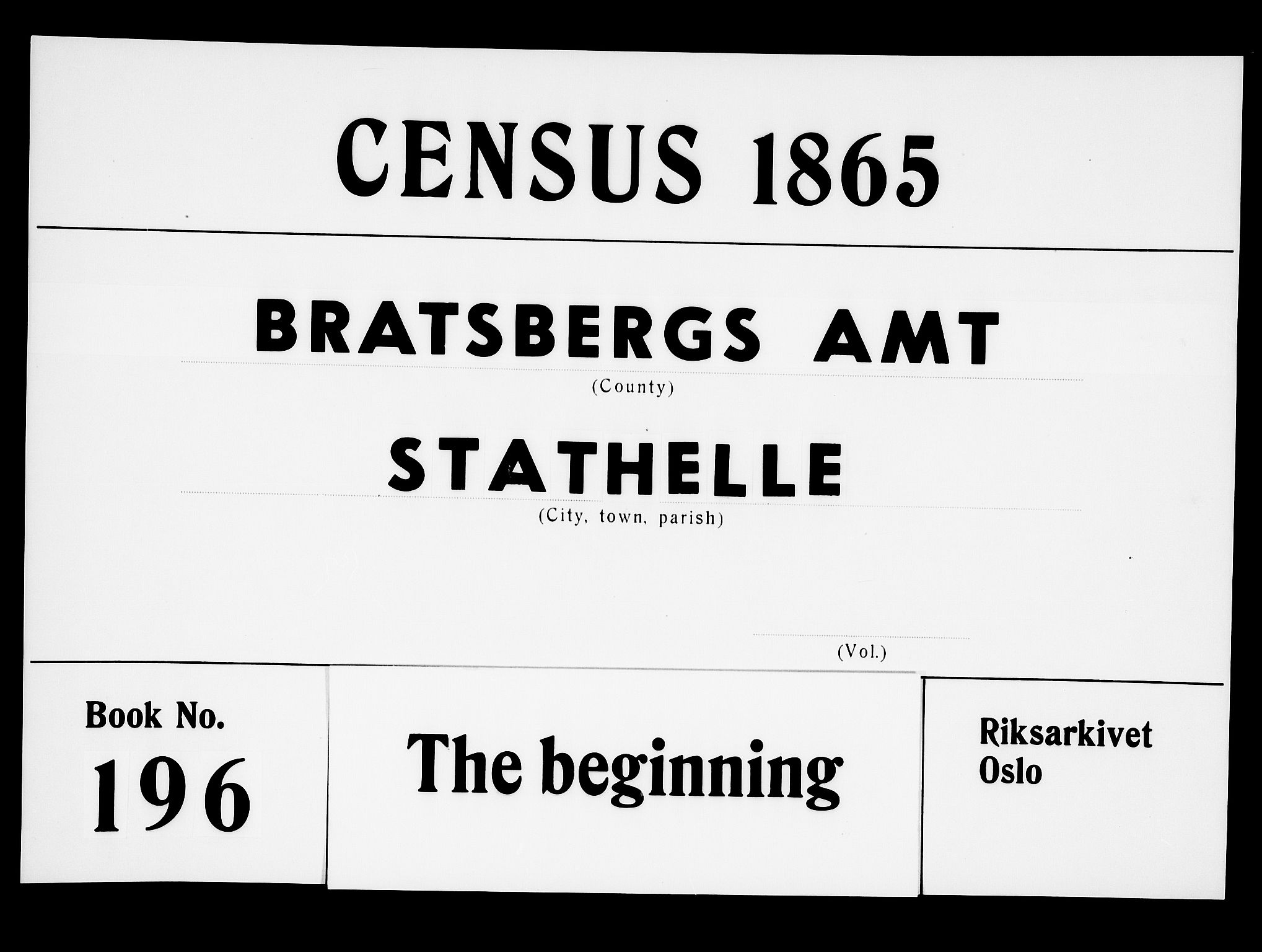 RA, 1865 census for Bamble, 1865, p. 223