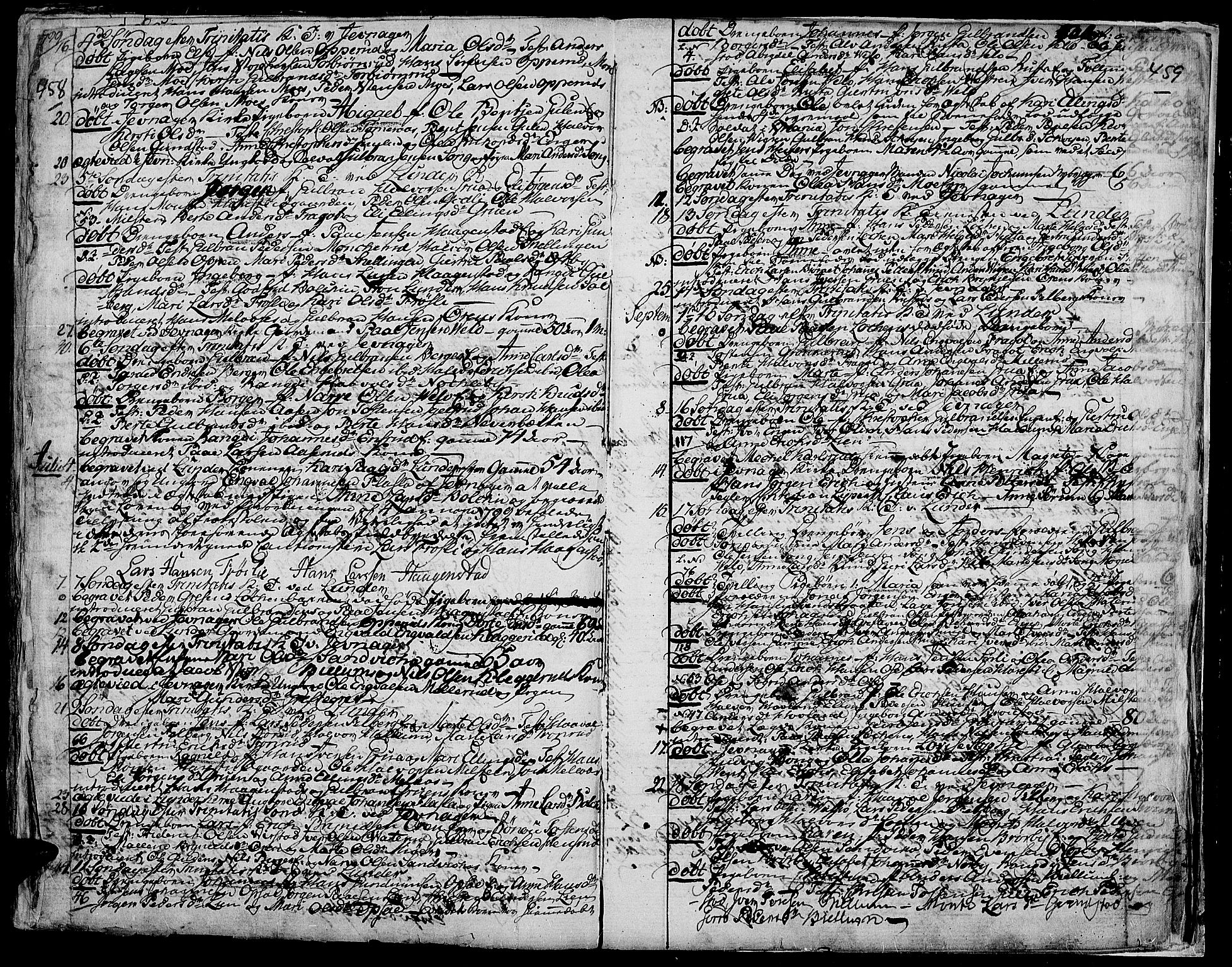 Jevnaker prestekontor, AV/SAH-PREST-116/H/Ha/Haa/L0003: Parish register (official) no. 3, 1752-1799, p. 458-459