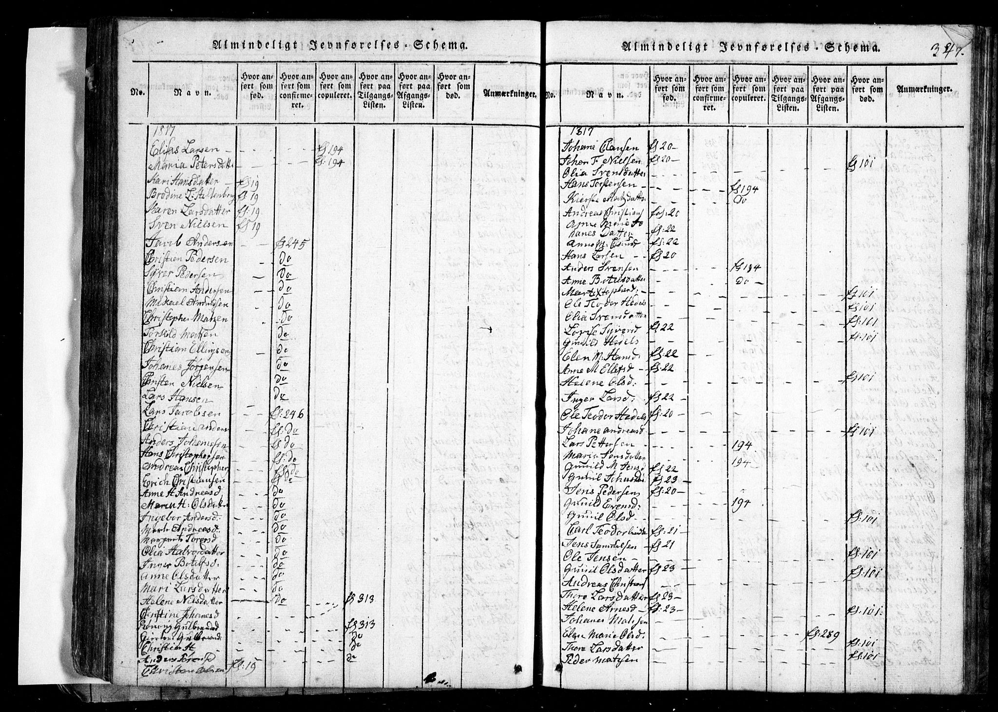 Spydeberg prestekontor Kirkebøker, SAO/A-10924/G/Ga/L0001: Parish register (copy) no. I 1, 1814-1868, p. 347