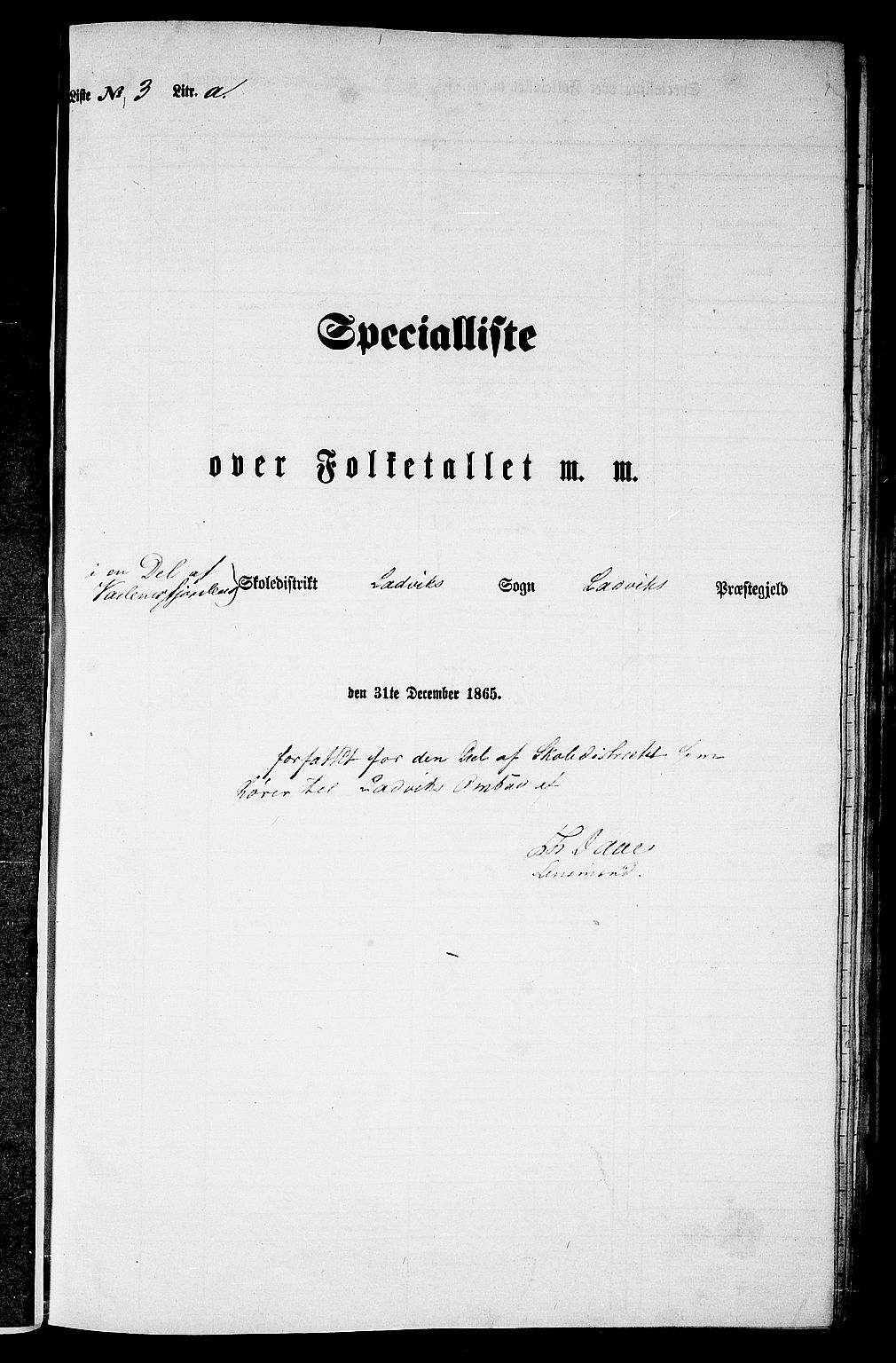 RA, 1865 census for Lavik, 1865, p. 37
