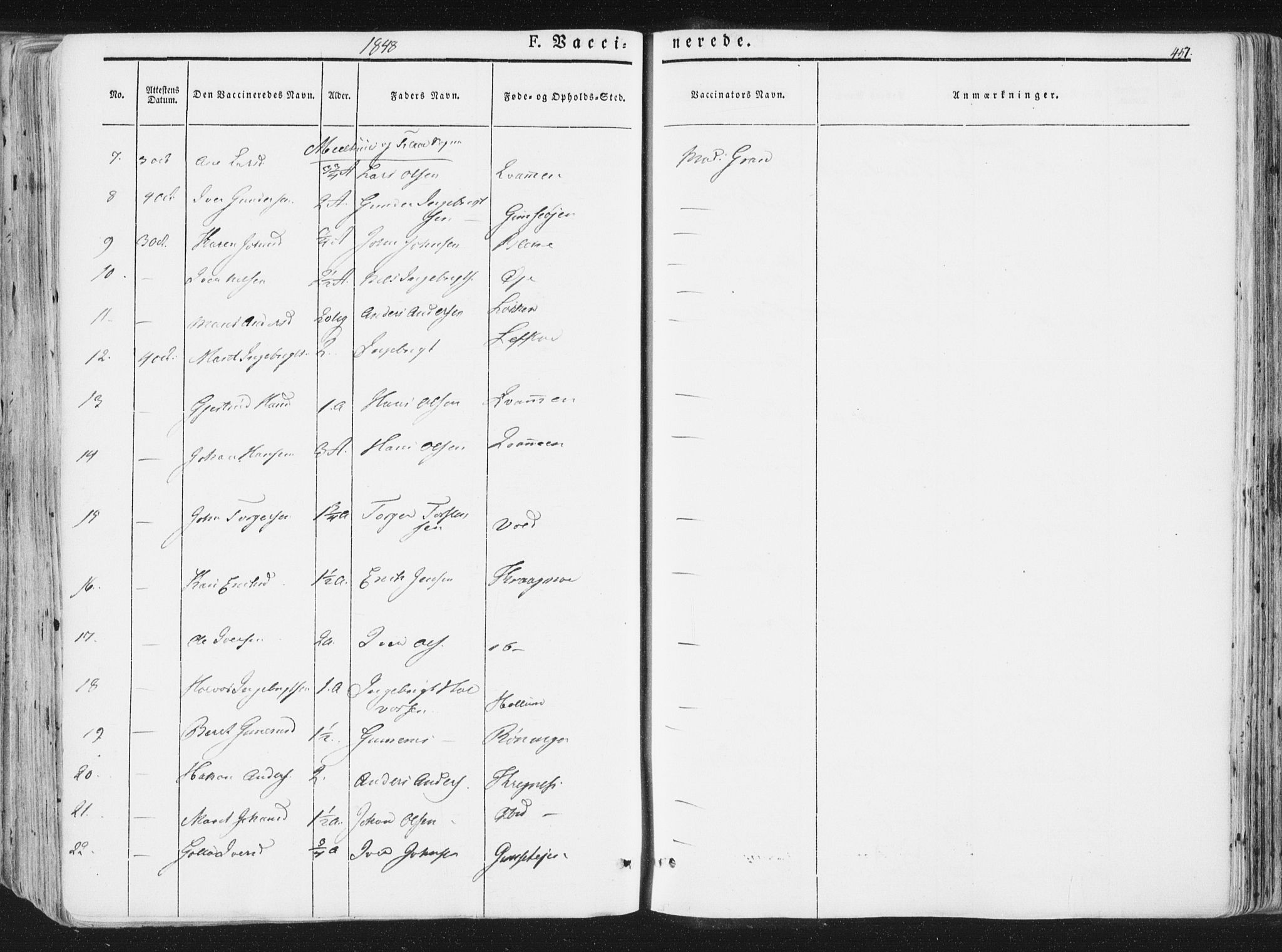 Ministerialprotokoller, klokkerbøker og fødselsregistre - Sør-Trøndelag, AV/SAT-A-1456/691/L1074: Parish register (official) no. 691A06, 1842-1852, p. 451