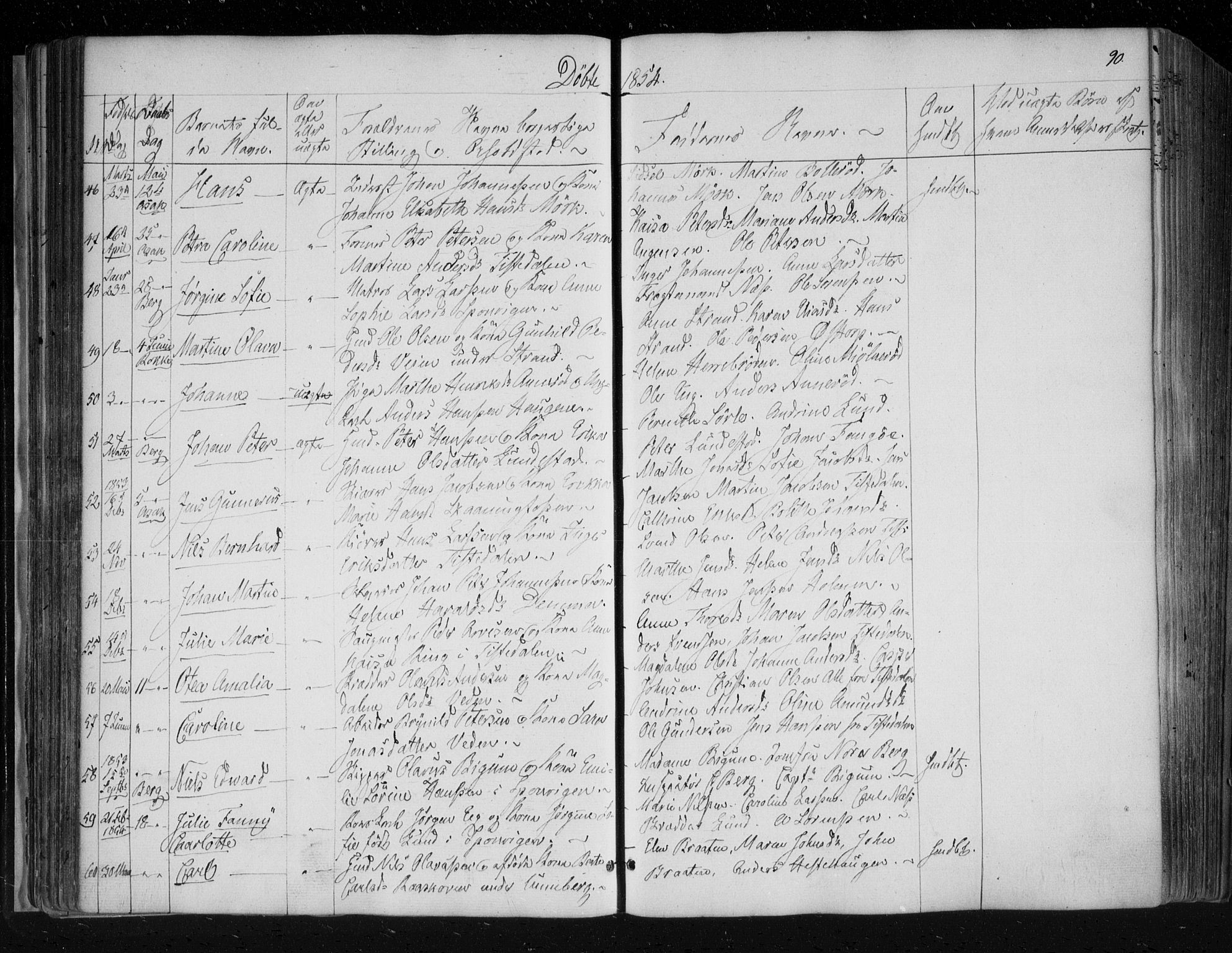 Berg prestekontor Kirkebøker, SAO/A-10902/F/Fa/L0004: Parish register (official) no. I 4, 1843-1860, p. 90