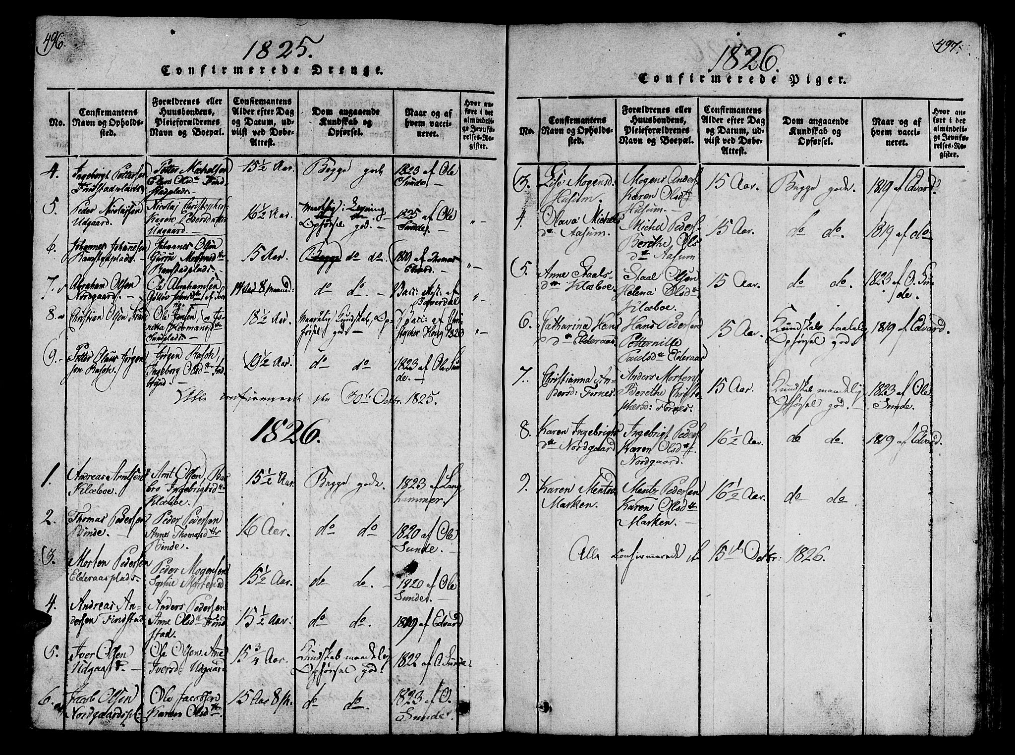 Ministerialprotokoller, klokkerbøker og fødselsregistre - Nord-Trøndelag, AV/SAT-A-1458/746/L0441: Parish register (official) no. 746A03 /1, 1816-1827, p. 496-497