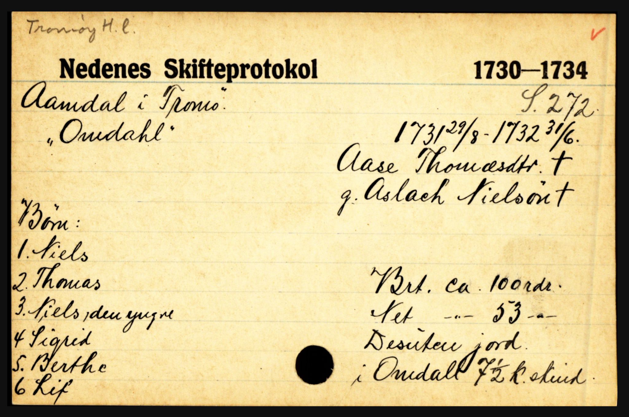 Nedenes sorenskriveri før 1824, AV/SAK-1221-0007/H, p. 34815