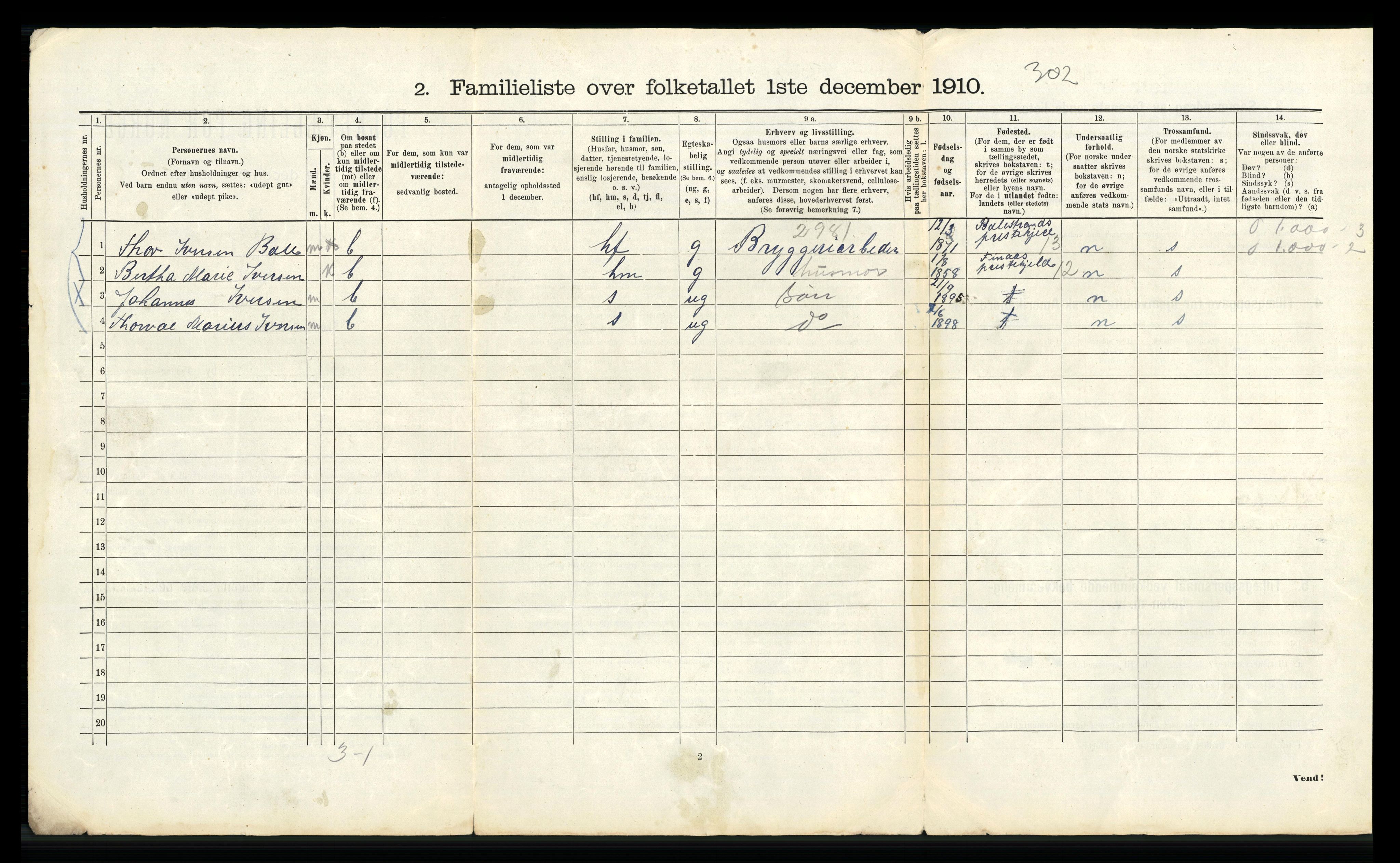 RA, 1910 census for Bergen, 1910, p. 29486