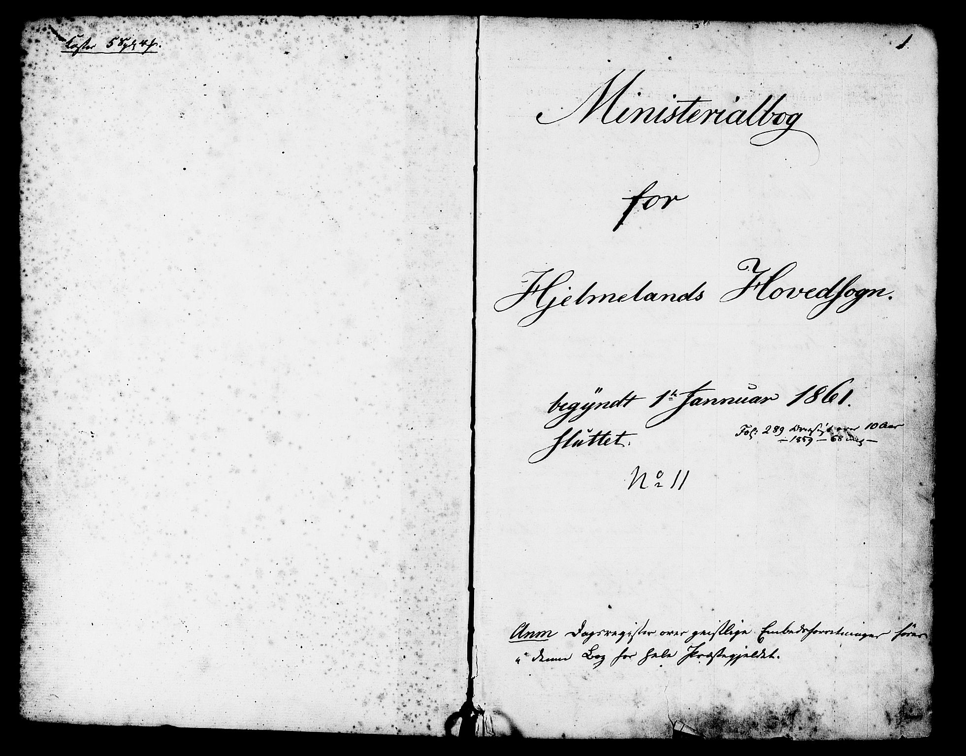 Hjelmeland sokneprestkontor, SAST/A-101843/01/IV/L0011: Parish register (official) no. A 11, 1861-1878, p. 1