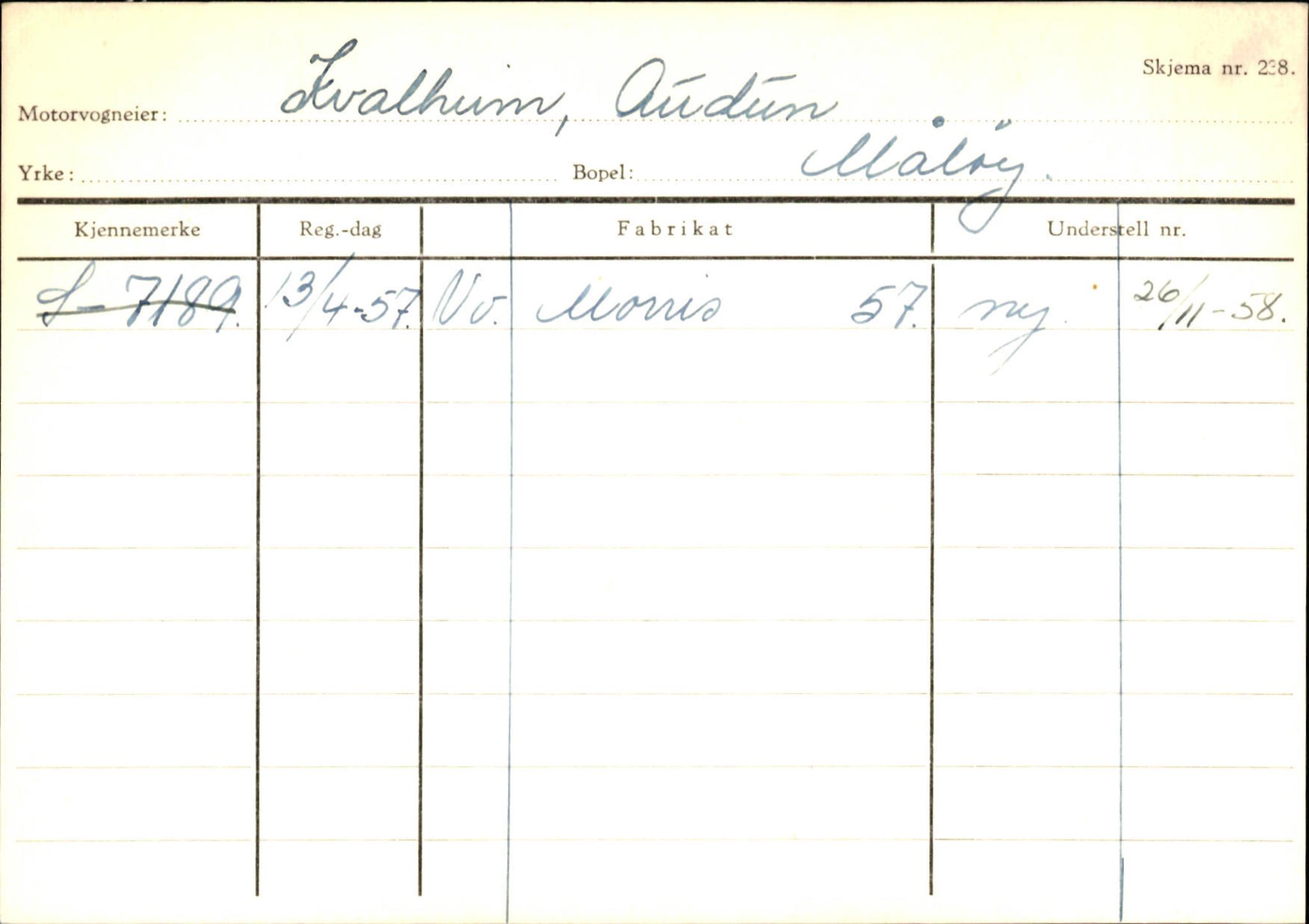 Statens vegvesen, Sogn og Fjordane vegkontor, AV/SAB-A-5301/4/F/L0144: Registerkort Vågsøy A-R, 1945-1975, p. 1439