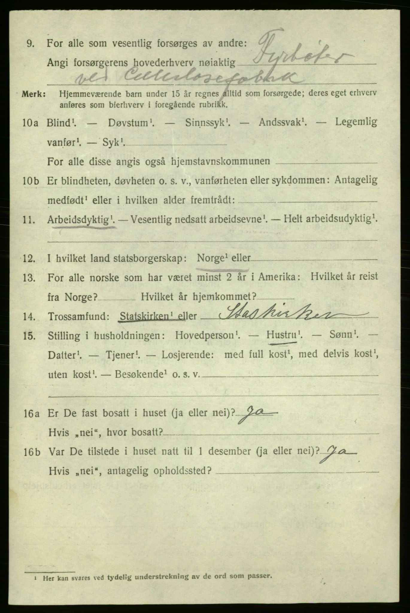 SAO, 1920 census for Fredrikshald, 1920, p. 25949