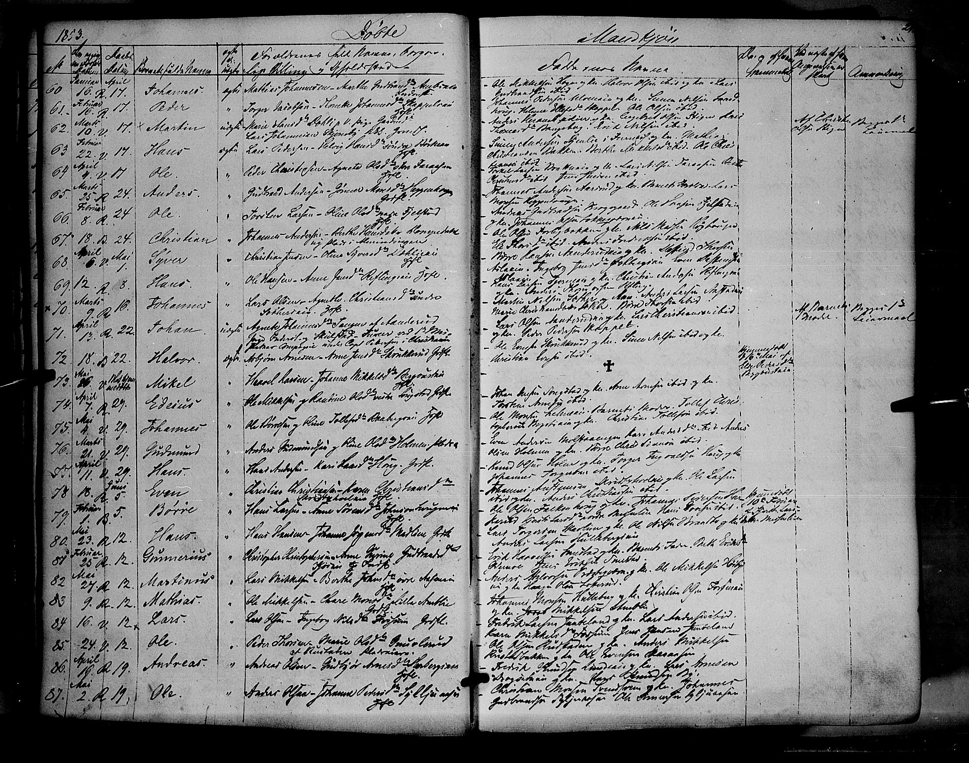 Ringsaker prestekontor, AV/SAH-PREST-014/K/Ka/L0009: Parish register (official) no. 9, 1850-1860, p. 21