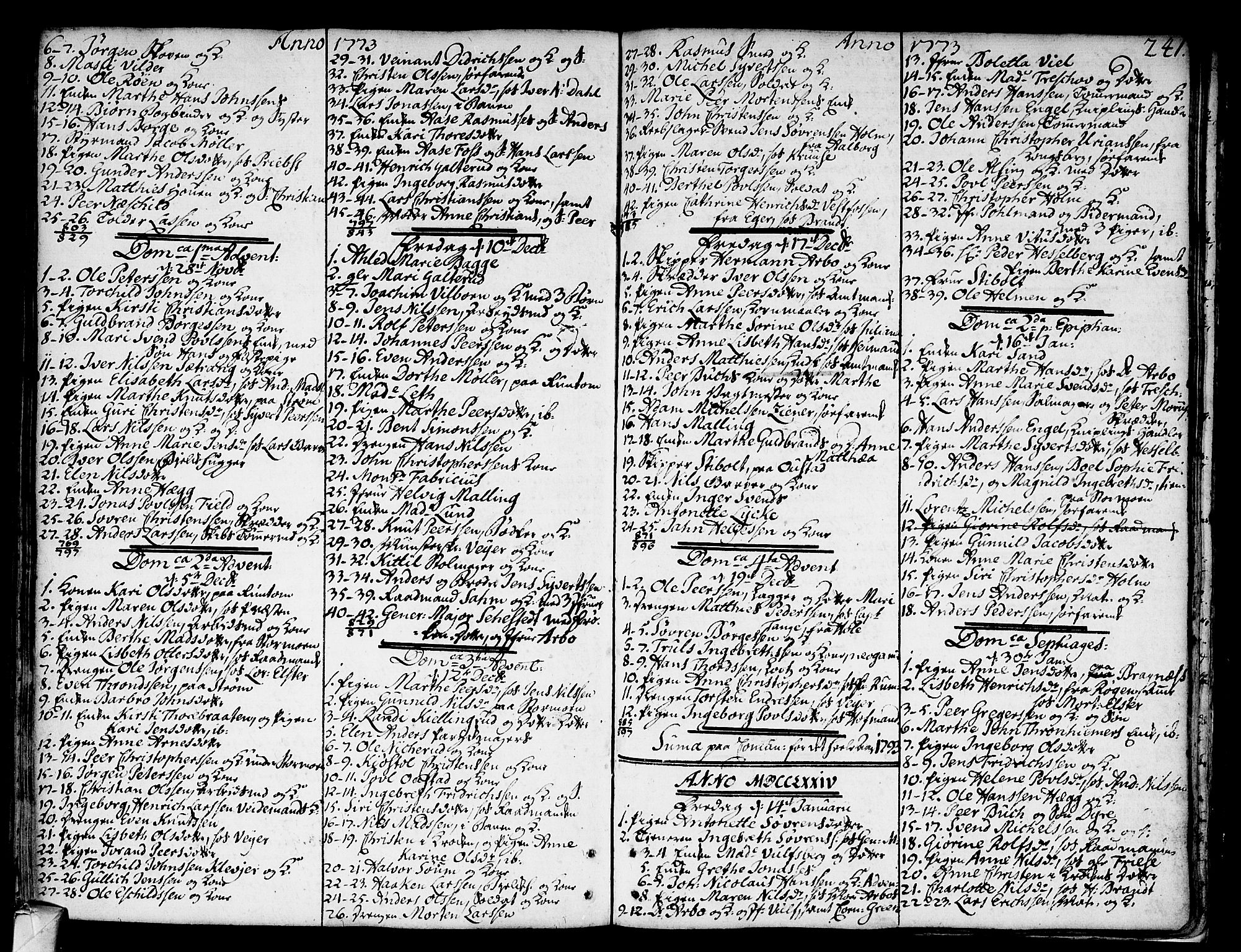 Strømsø kirkebøker, AV/SAKO-A-246/F/Fa/L0008: Parish register (official) no. I 8, 1748-1774, p. 241