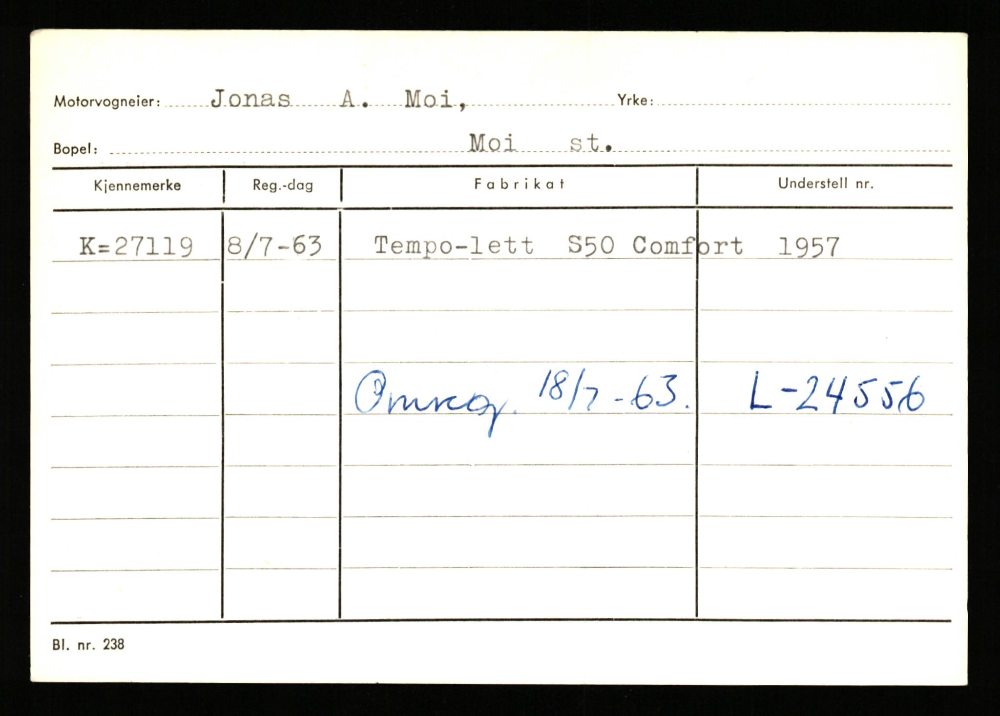 Stavanger trafikkstasjon, SAST/A-101942/0/G/L0005: Registreringsnummer: 23000 - 34245, 1930-1971, p. 1381