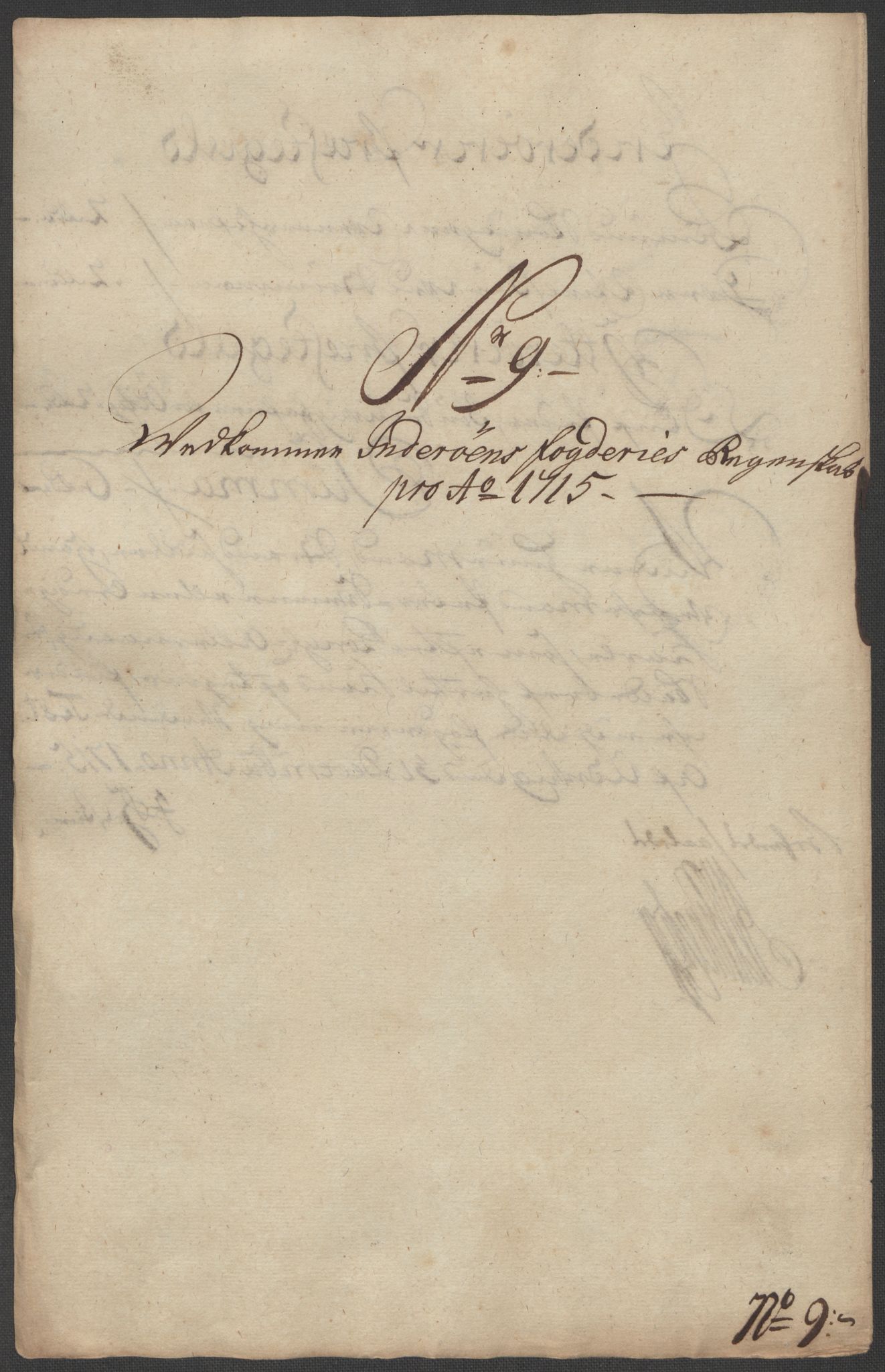 Rentekammeret inntil 1814, Reviderte regnskaper, Fogderegnskap, RA/EA-4092/R63/L4323: Fogderegnskap Inderøy, 1715, p. 187
