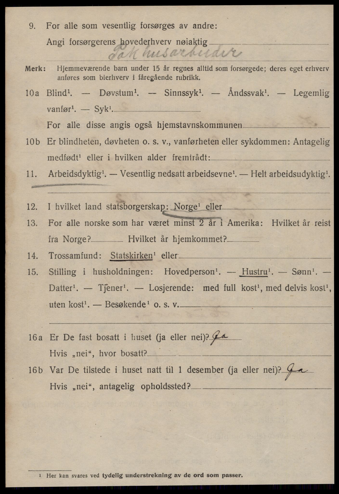 SAT, 1920 census for Kristiansund, 1920, p. 36978