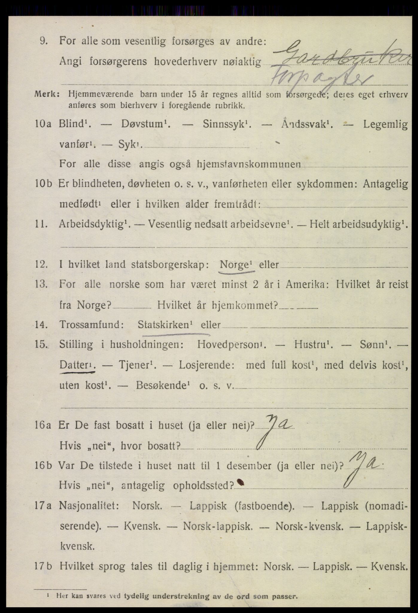 SAT, 1920 census for Hegra, 1920, p. 5987