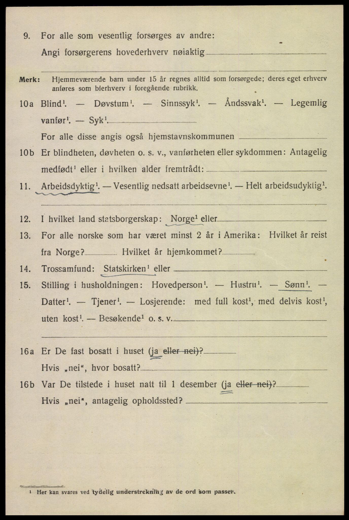 SAK, 1920 census for Kristiansand, 1920, p. 19524