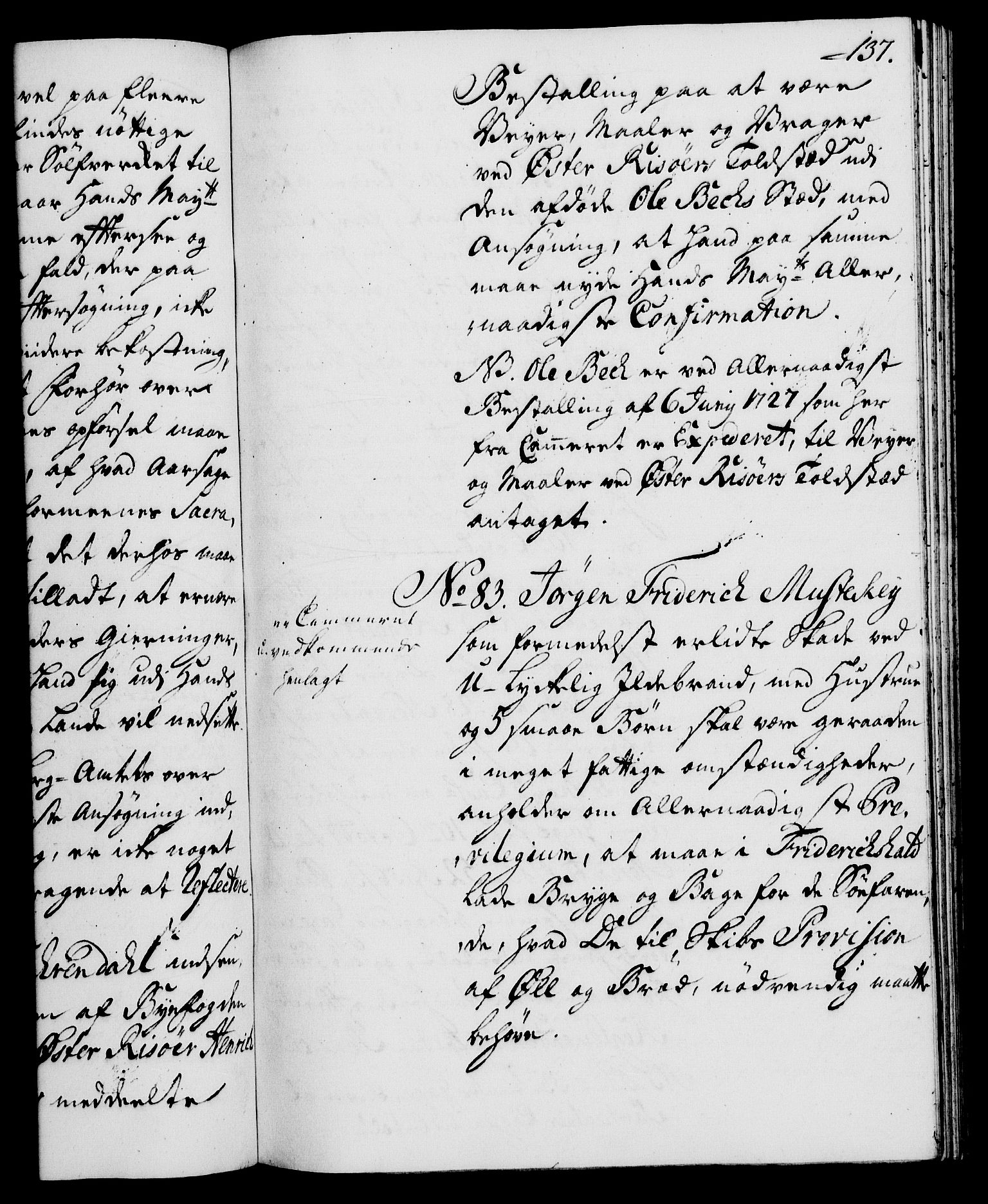 Rentekammeret, Kammerkanselliet, RA/EA-3111/G/Gh/Gha/L0027: Norsk ekstraktmemorialprotokoll (merket RK 53.72), 1745-1746, p. 137