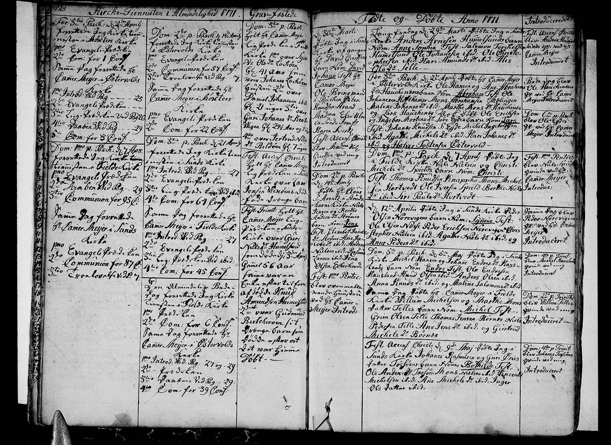 Sund sokneprestembete, AV/SAB-A-99930: Parish register (official) no. A 5, 1770-1795, p. 28-29