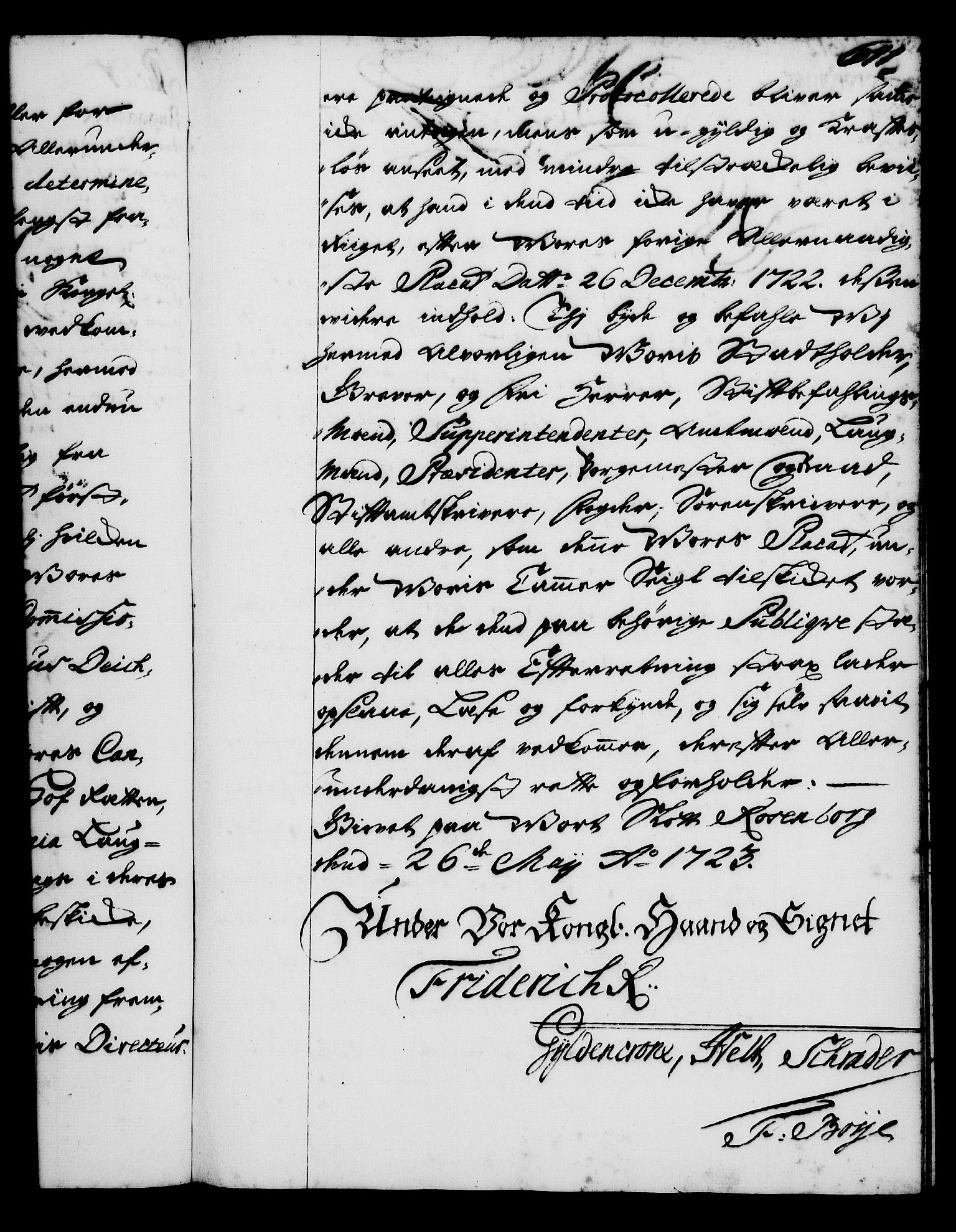 Rentekammeret, Kammerkanselliet, RA/EA-3111/G/Gg/Gga/L0001: Norsk ekspedisjonsprotokoll med register (merket RK 53.1), 1720-1723, p. 611