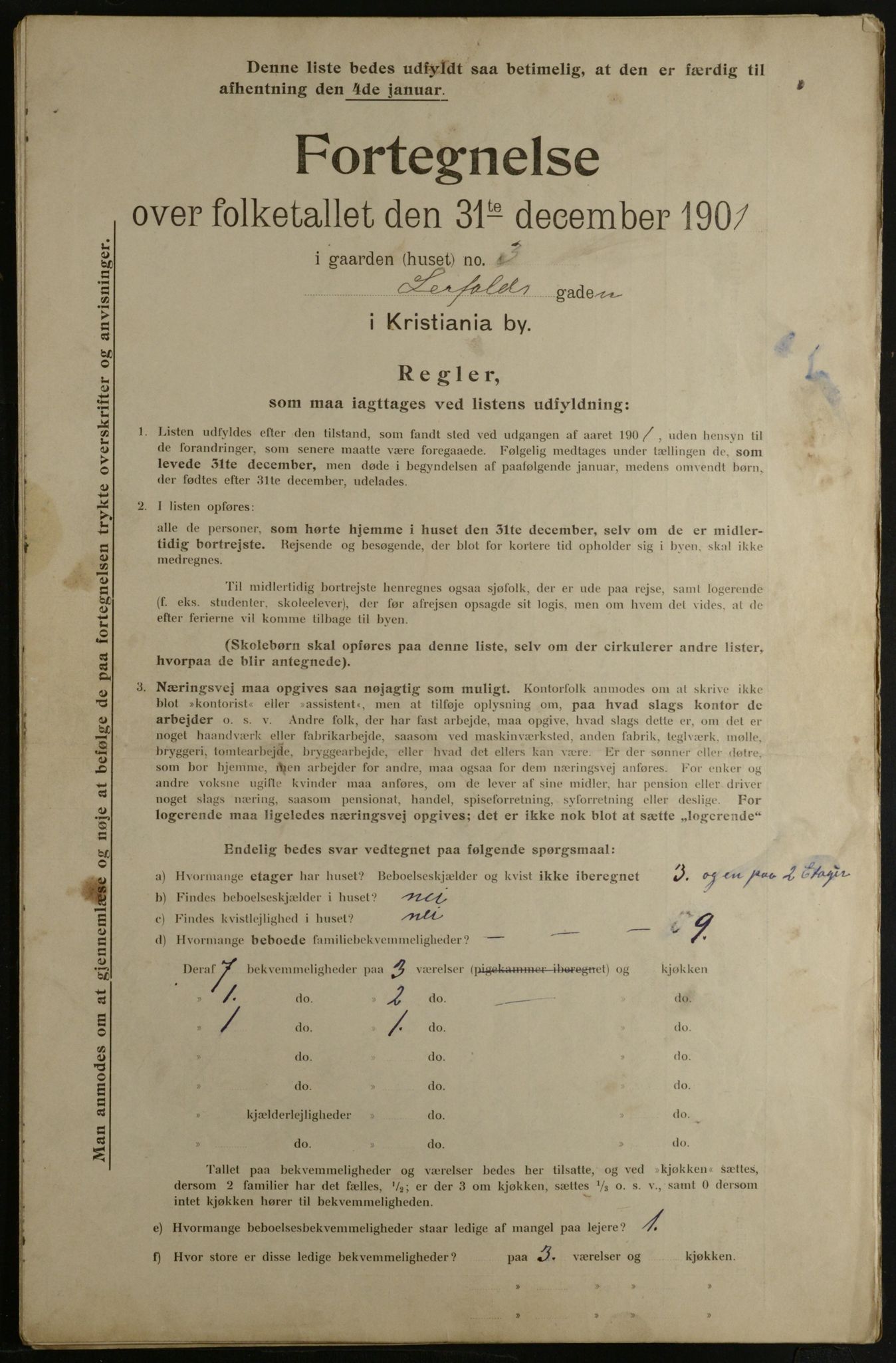 OBA, Municipal Census 1901 for Kristiania, 1901, p. 8849