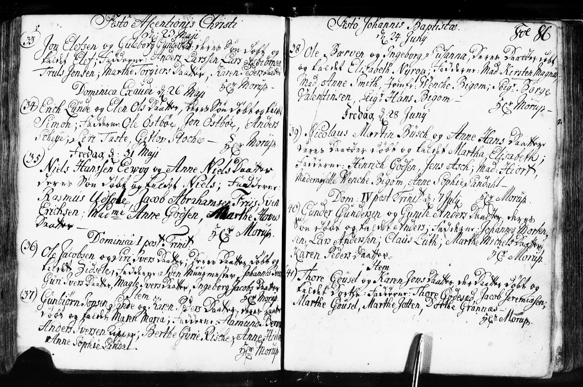 Domkirken sokneprestkontor, AV/SAST-A-101812/001/30/30BB/L0003: Parish register (copy) no. B 3, 1733-1751, p. 86