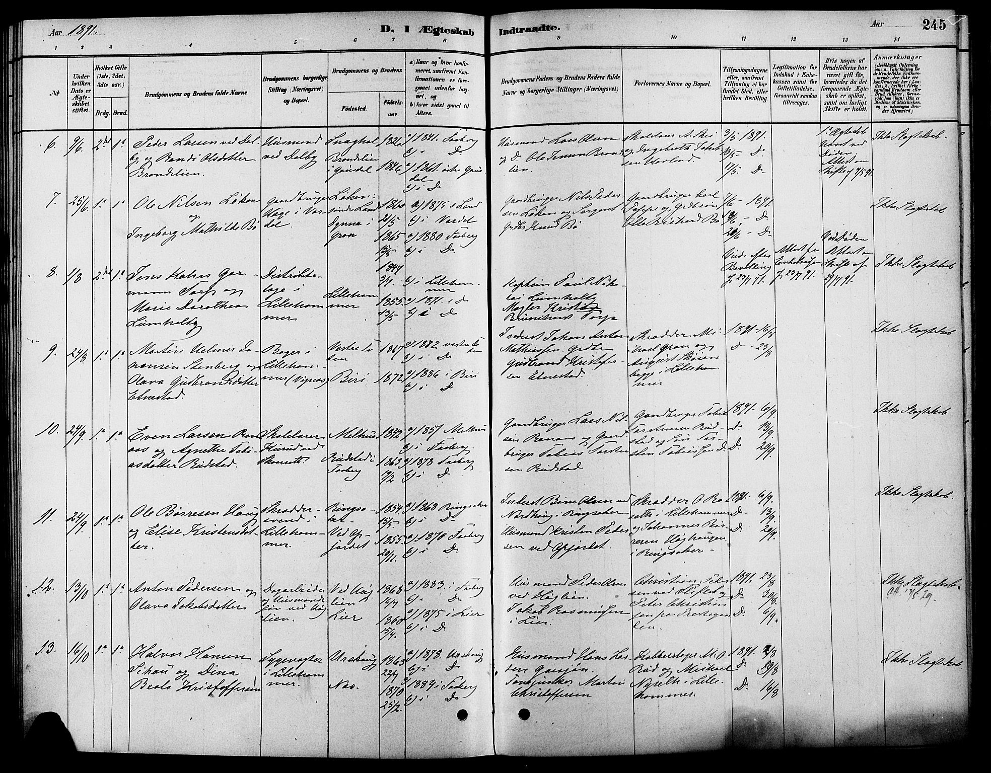 Fåberg prestekontor, SAH/PREST-086/H/Ha/Haa/L0008: Parish register (official) no. 8, 1879-1898, p. 245