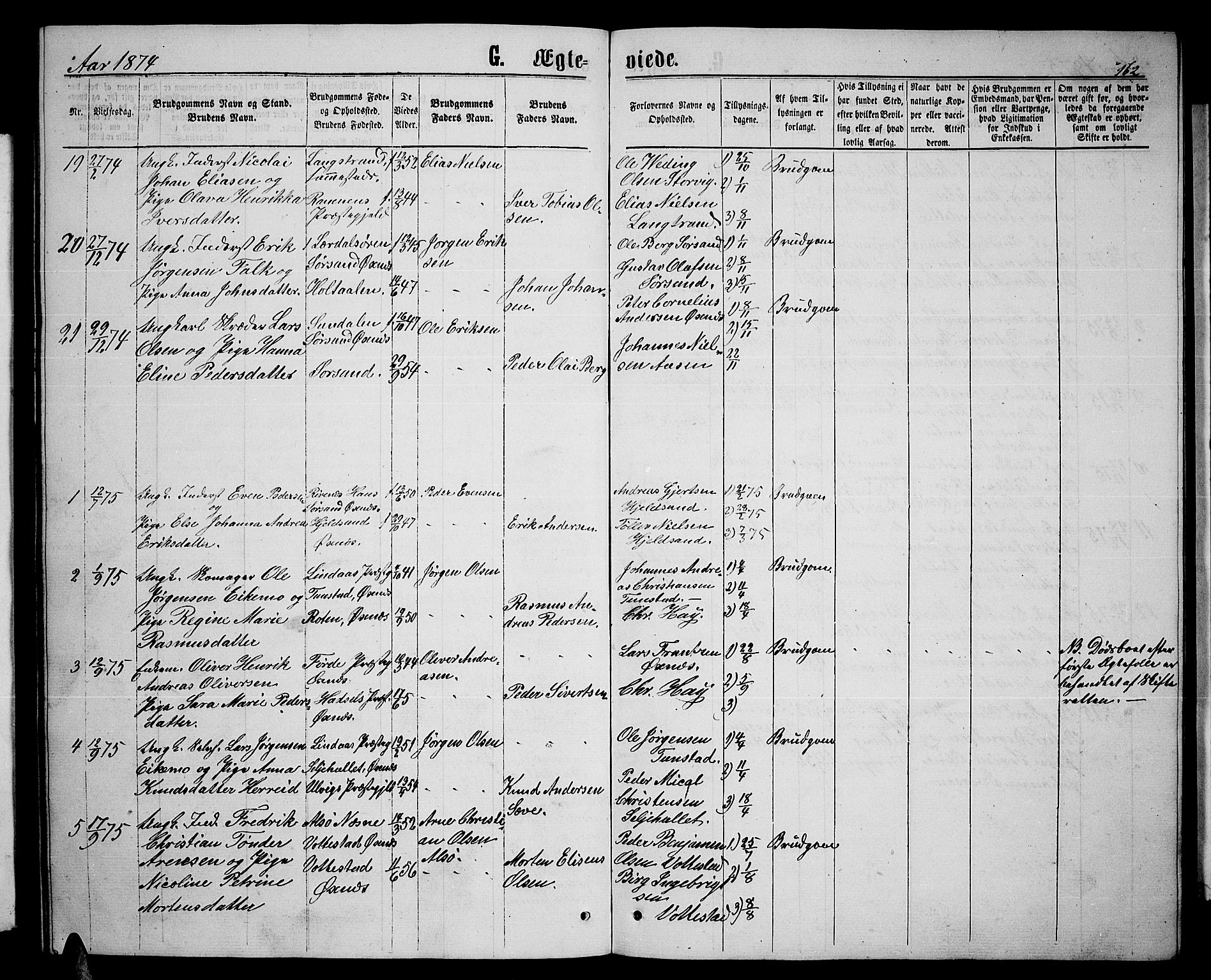 Ministerialprotokoller, klokkerbøker og fødselsregistre - Nordland, SAT/A-1459/893/L1348: Parish register (copy) no. 893C03, 1867-1877, p. 162