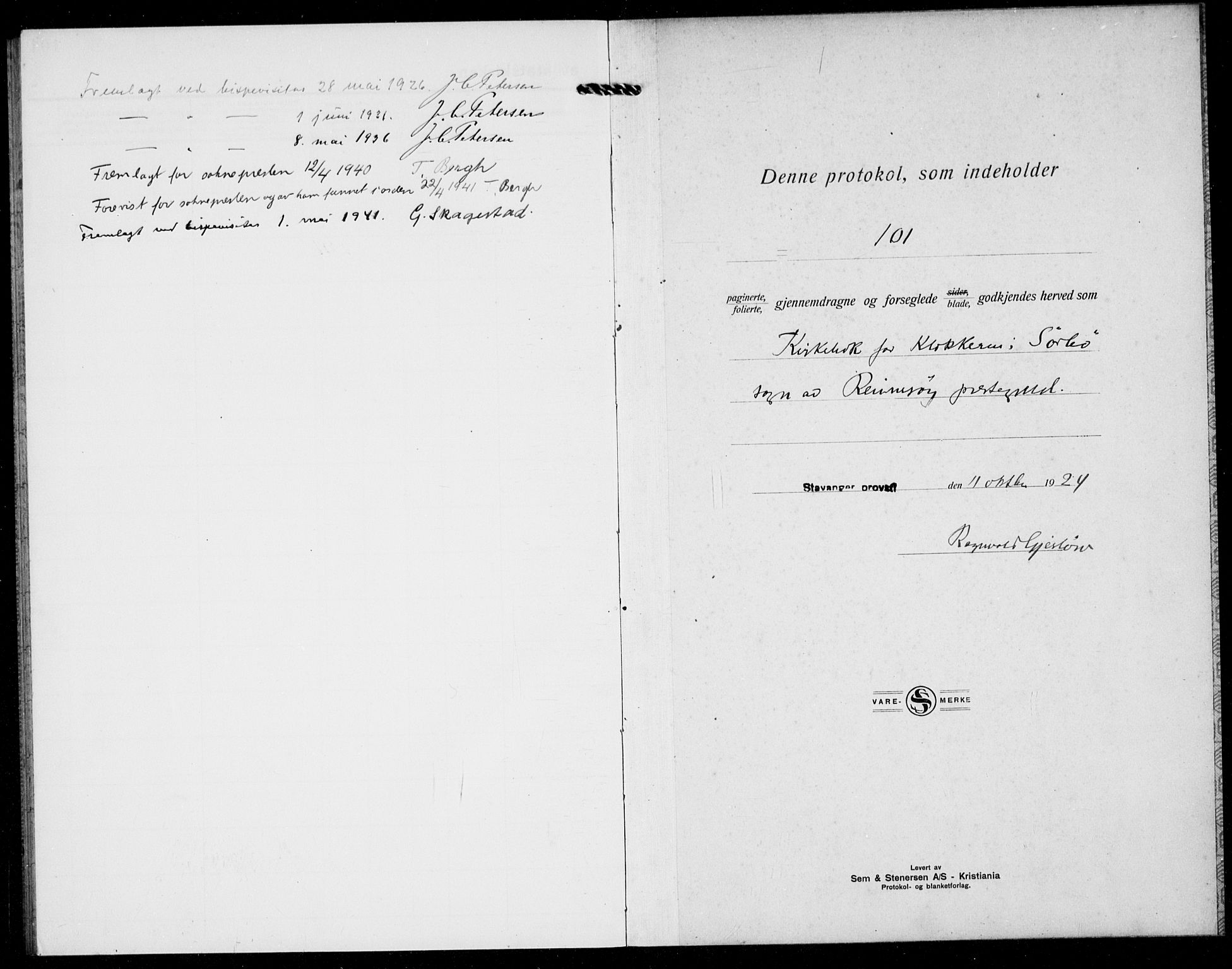 Rennesøy sokneprestkontor, SAST/A -101827/H/Ha/Hab/L0016: Parish register (copy) no. B 15, 1925-1941