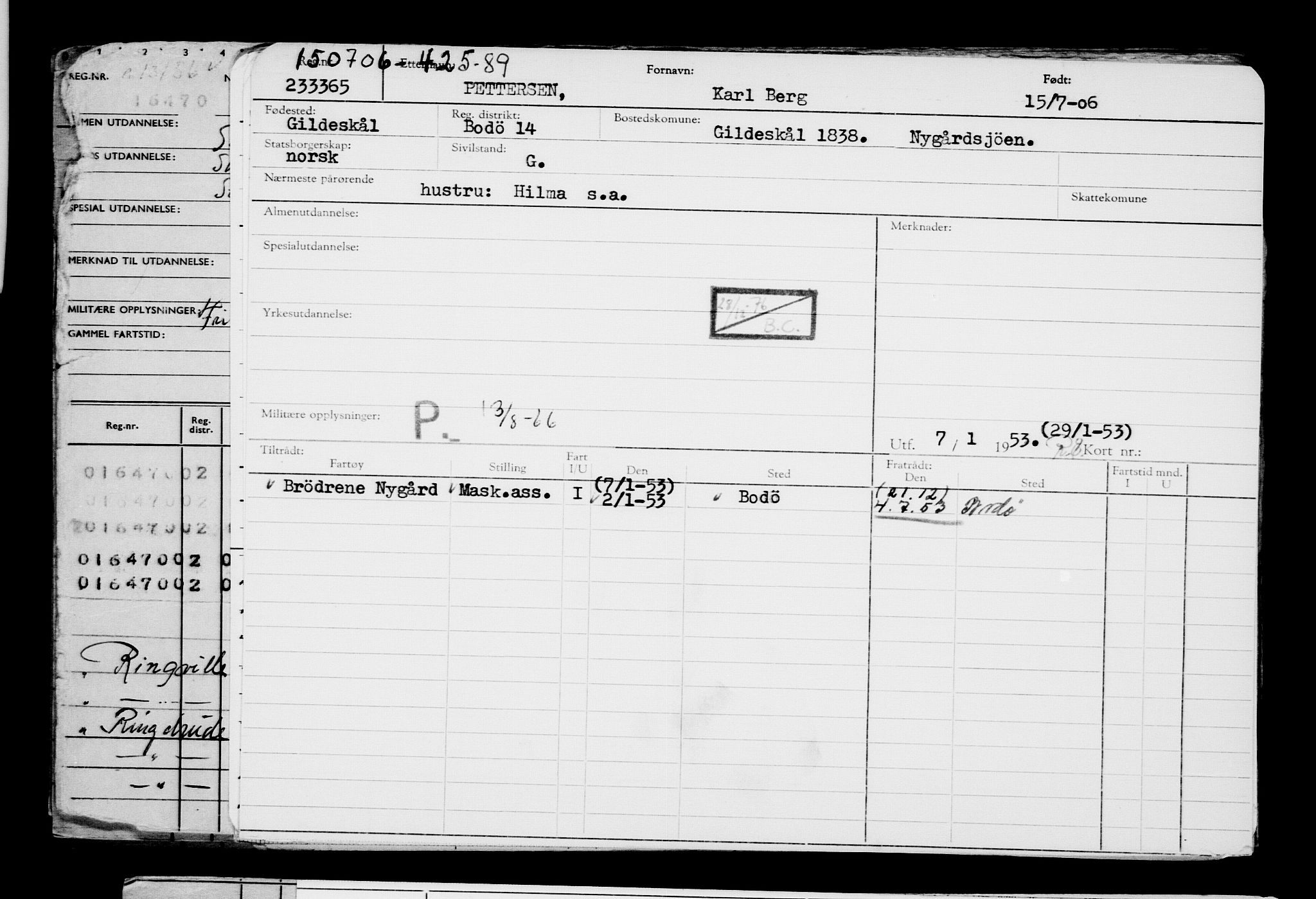 Direktoratet for sjømenn, AV/RA-S-3545/G/Gb/L0066: Hovedkort, 1906, p. 172