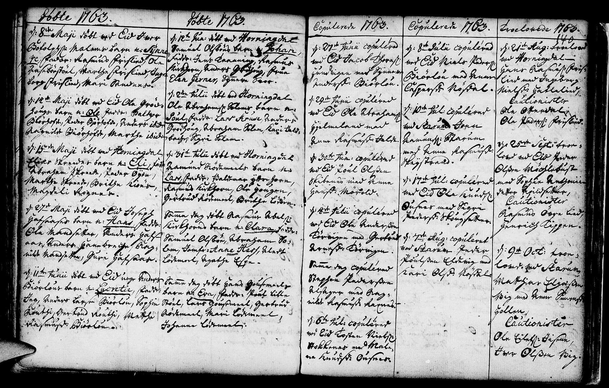 Eid sokneprestembete, AV/SAB-A-82301/H/Haa/Haaa/L0002: Parish register (official) no. A 2, 1741-1769, p. 140