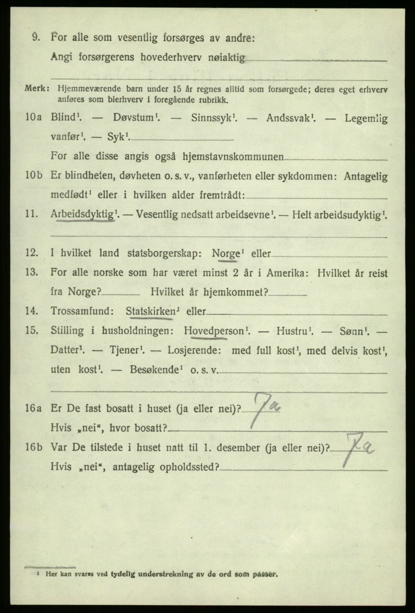 SAB, 1920 census for Fana, 1920, p. 18162