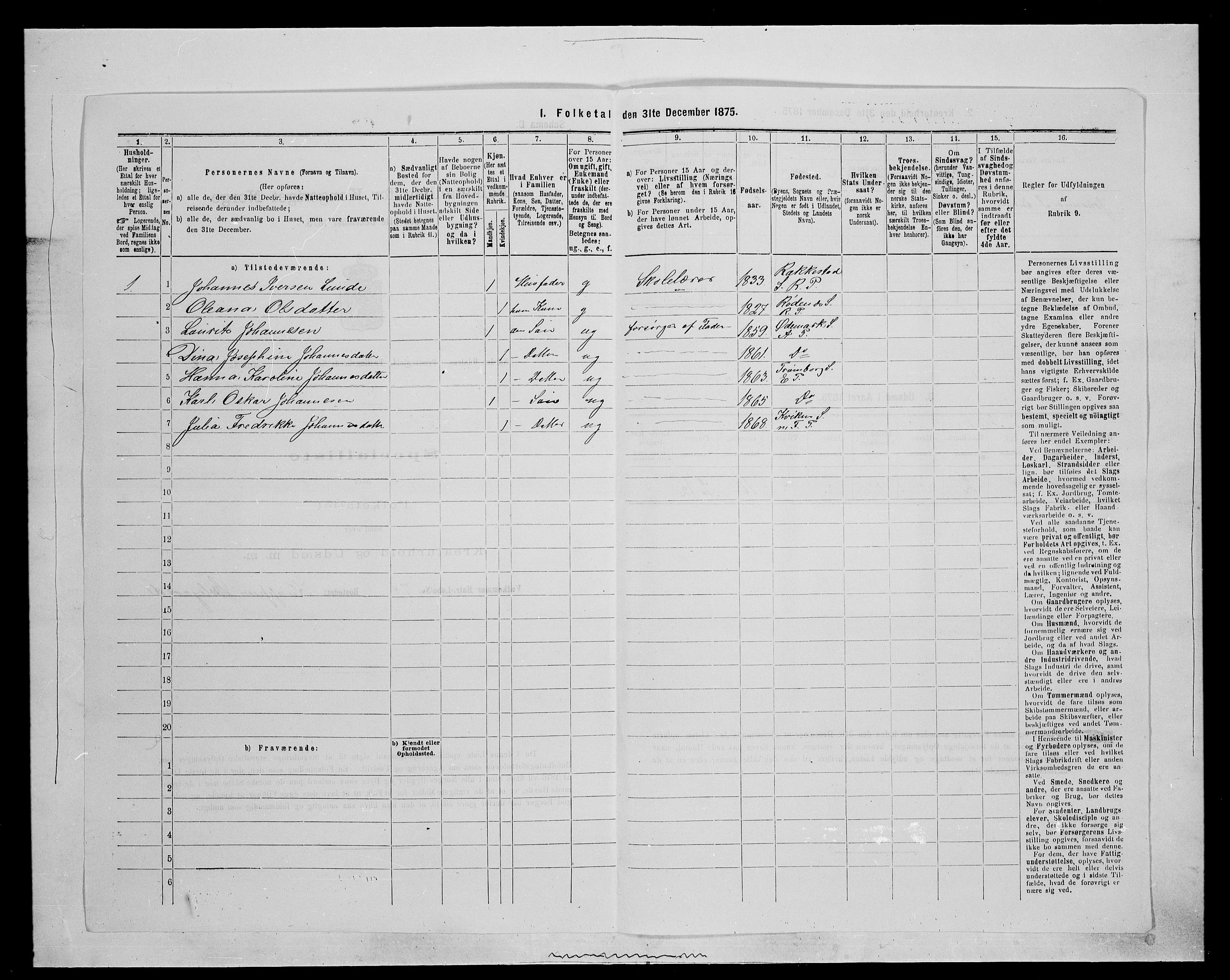 SAH, 1875 census for 0418P Nord-Odal, 1875, p. 939