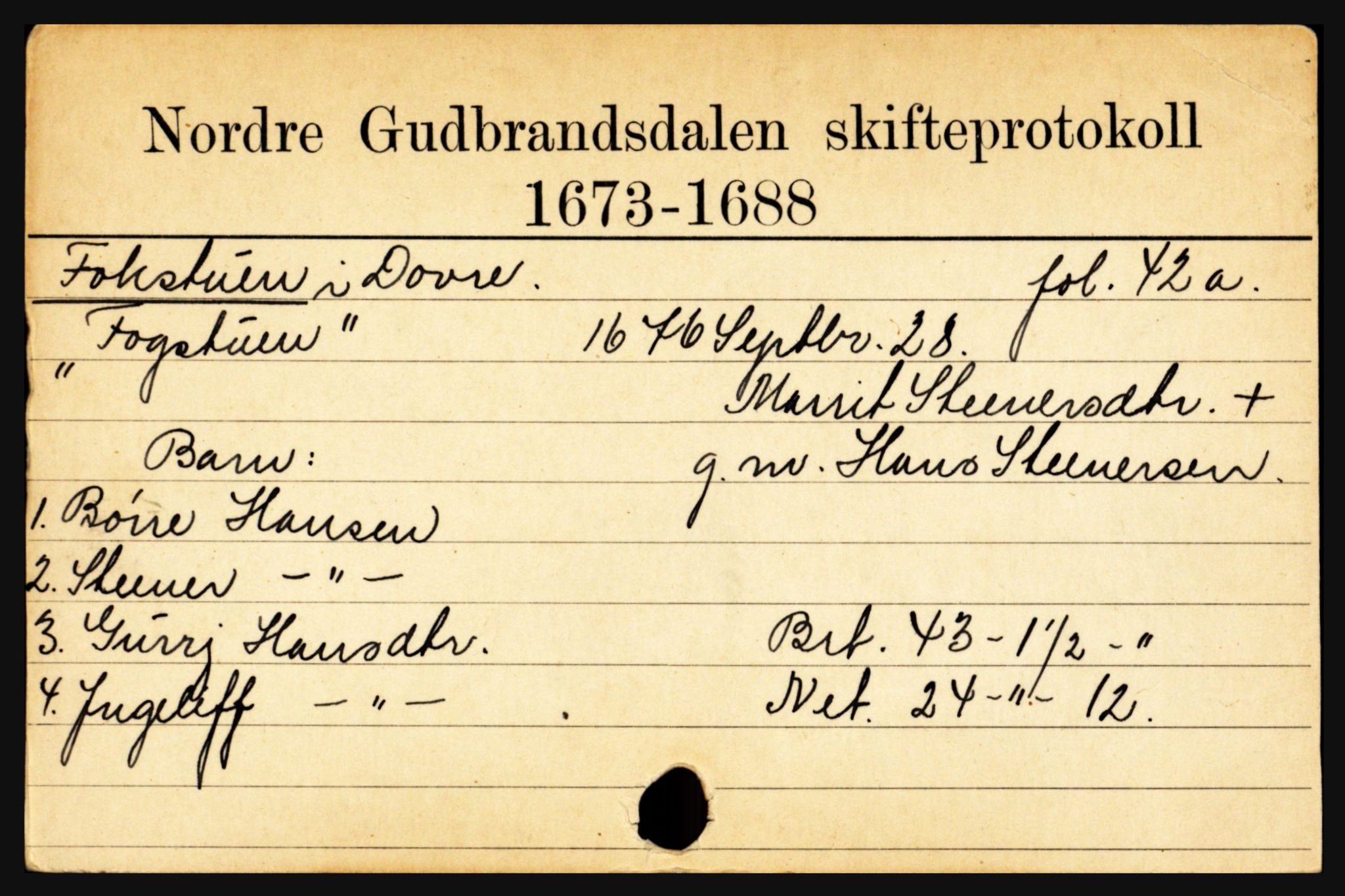Nord-Gudbrandsdal tingrett, SAH/TING-002/J, 1658-1900, p. 3151