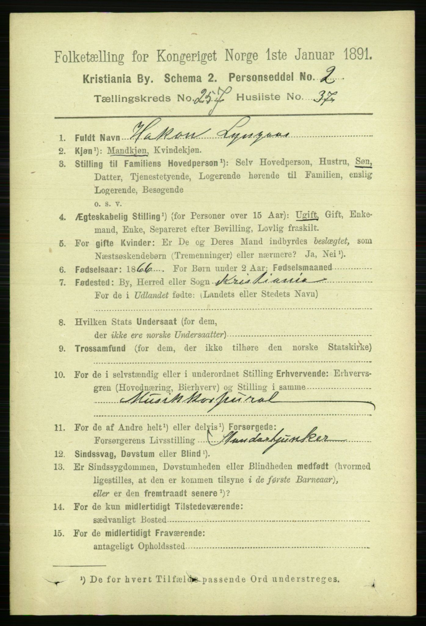 RA, 1891 census for 0301 Kristiania, 1891, p. 157061