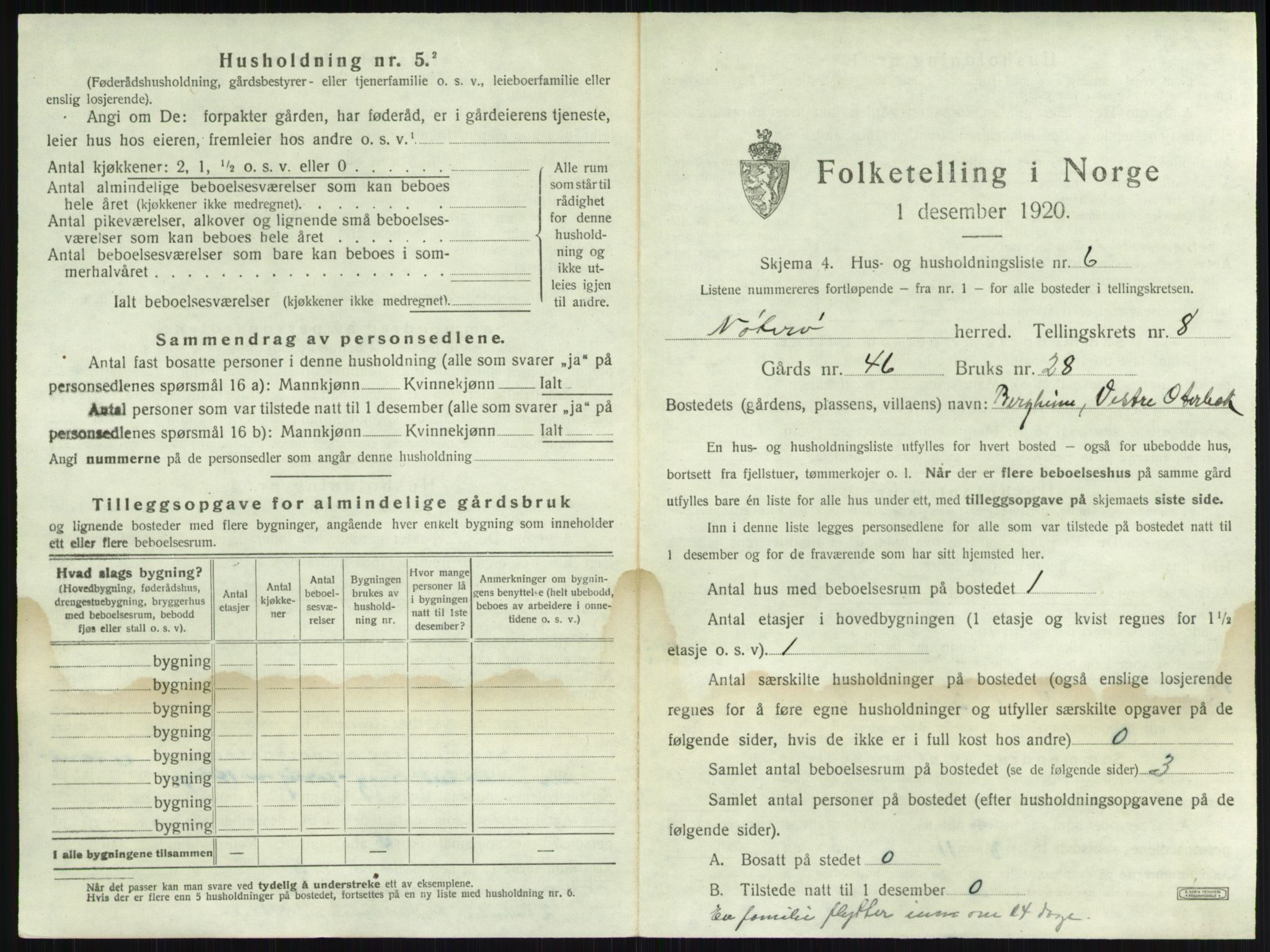 SAKO, 1920 census for Nøtterøy, 1920, p. 1513
