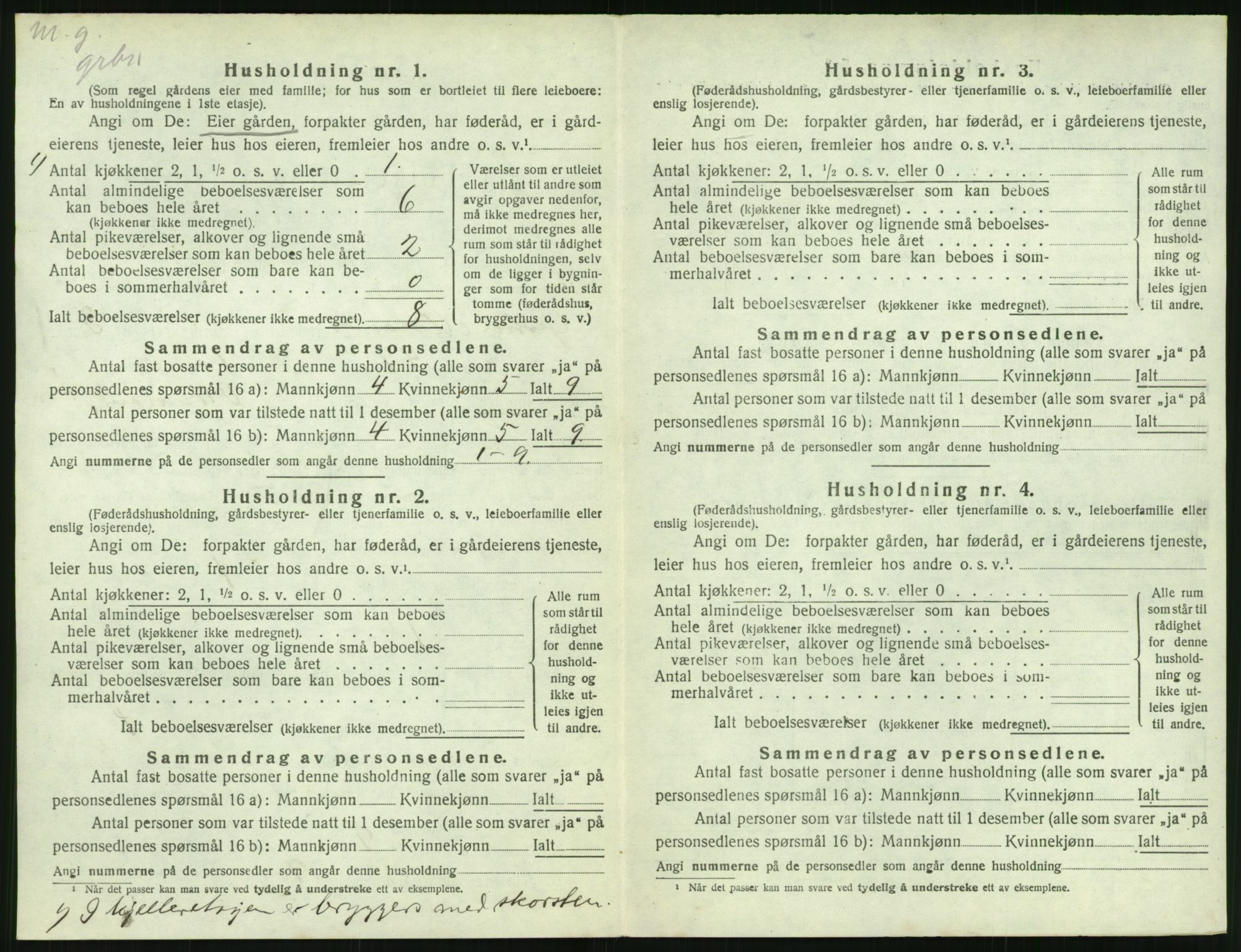 SAK, 1920 census for Austre Moland, 1920, p. 236