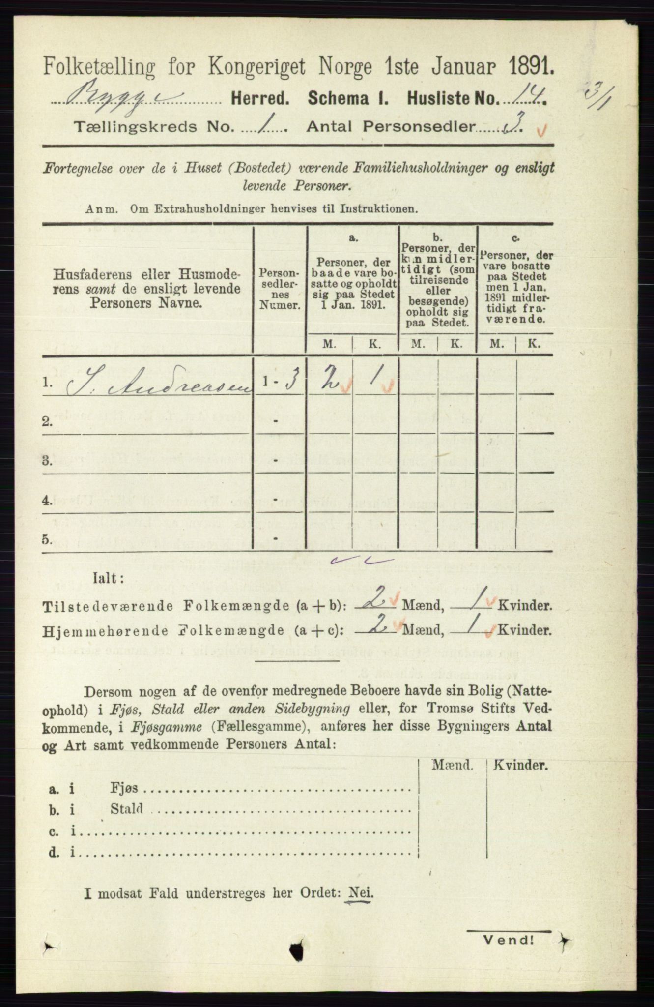 RA, 1891 census for 0136 Rygge, 1891, p. 36