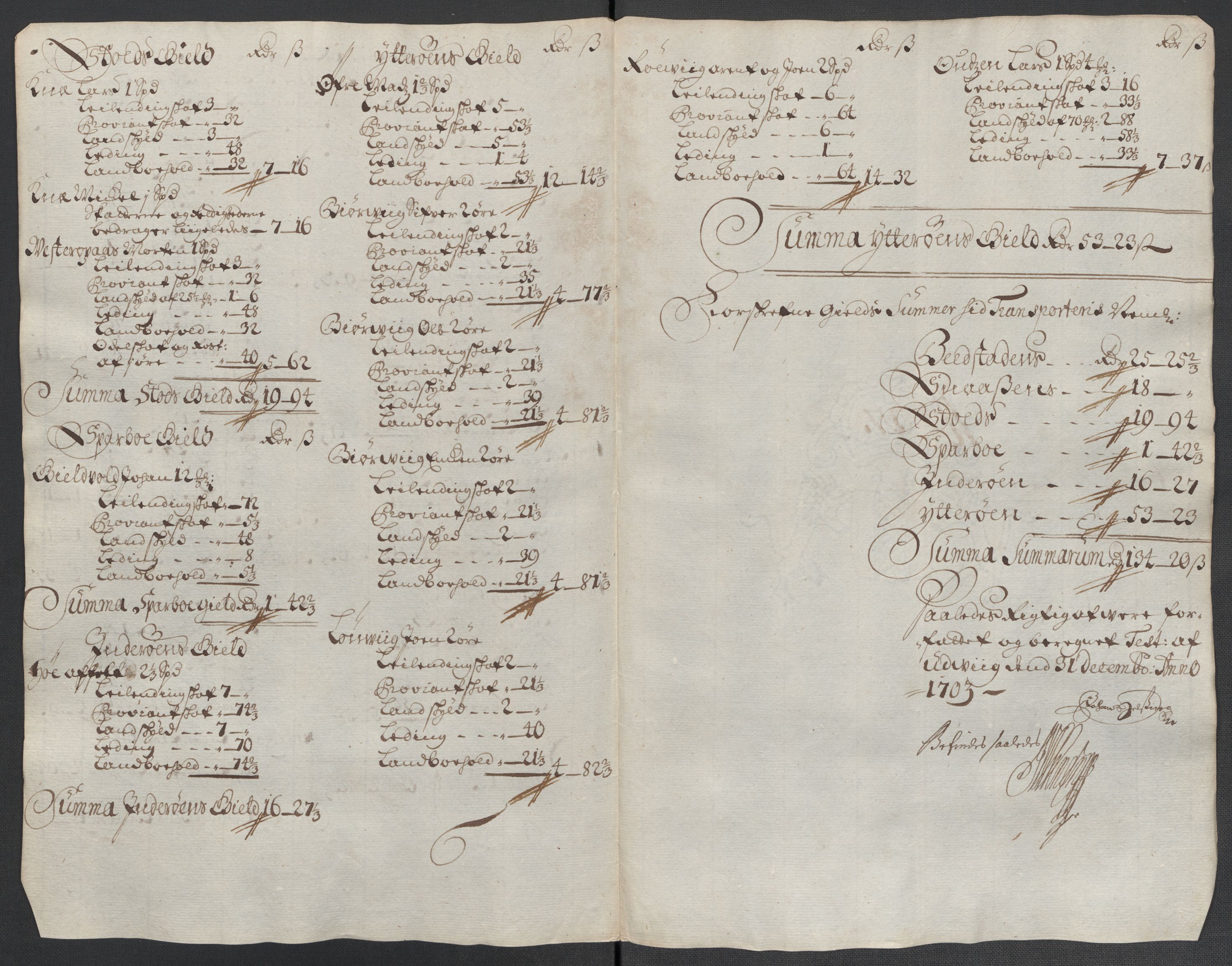 Rentekammeret inntil 1814, Reviderte regnskaper, Fogderegnskap, RA/EA-4092/R63/L4313: Fogderegnskap Inderøy, 1703-1704, p. 302