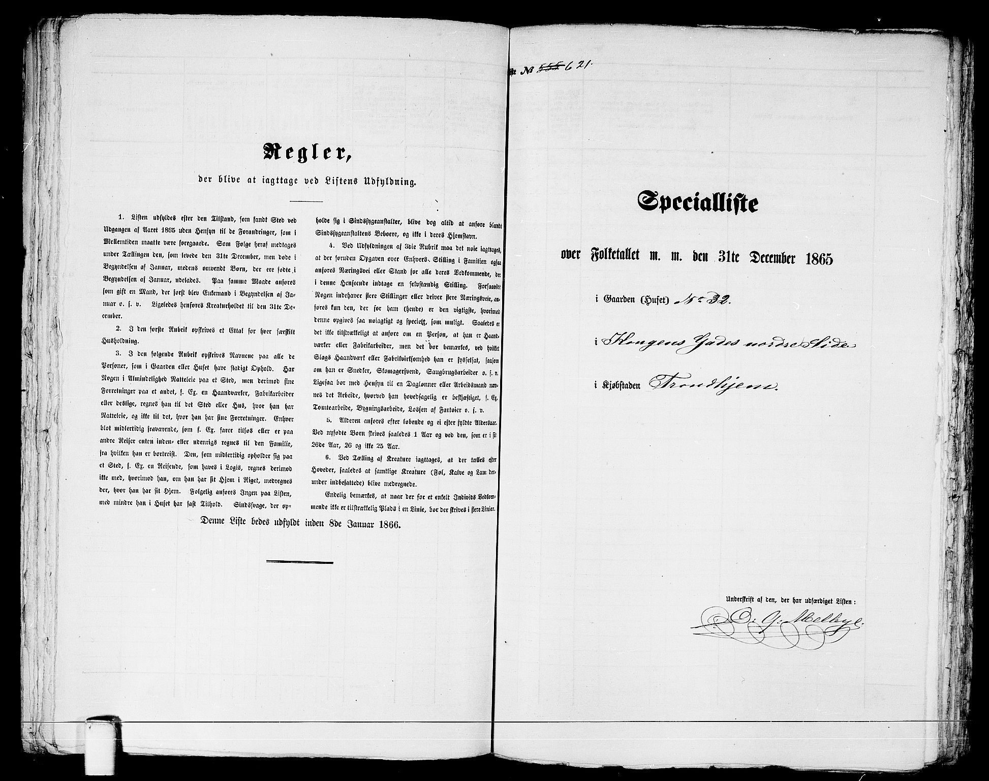 RA, 1865 census for Trondheim, 1865, p. 1291