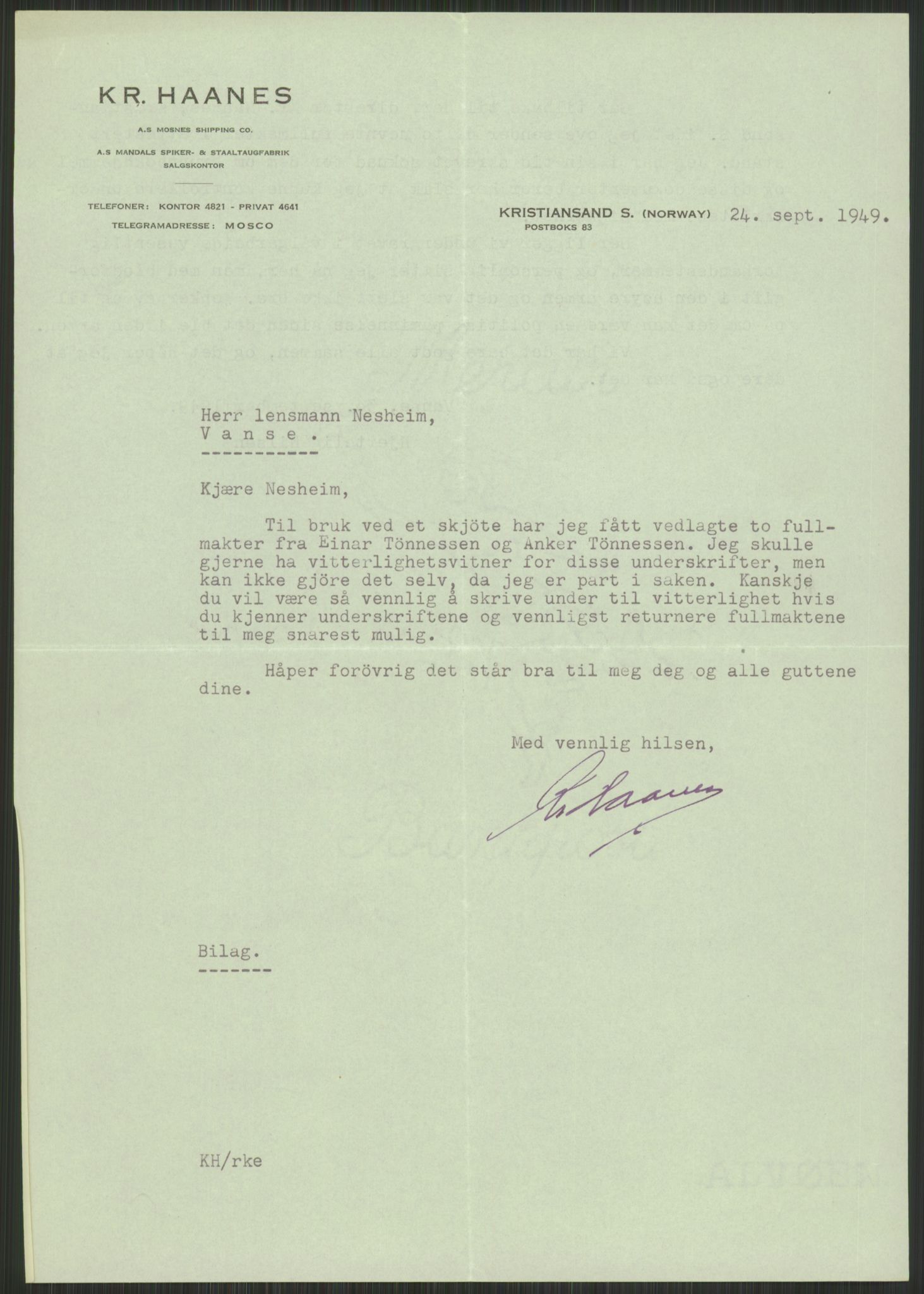 Forsvarsdepartementet, 10. kontor / Oppgjørskontoret, AV/RA-RAFA-1225/D/Db/L0182: Lista oppgjørskontor, 1942-1950, p. 27