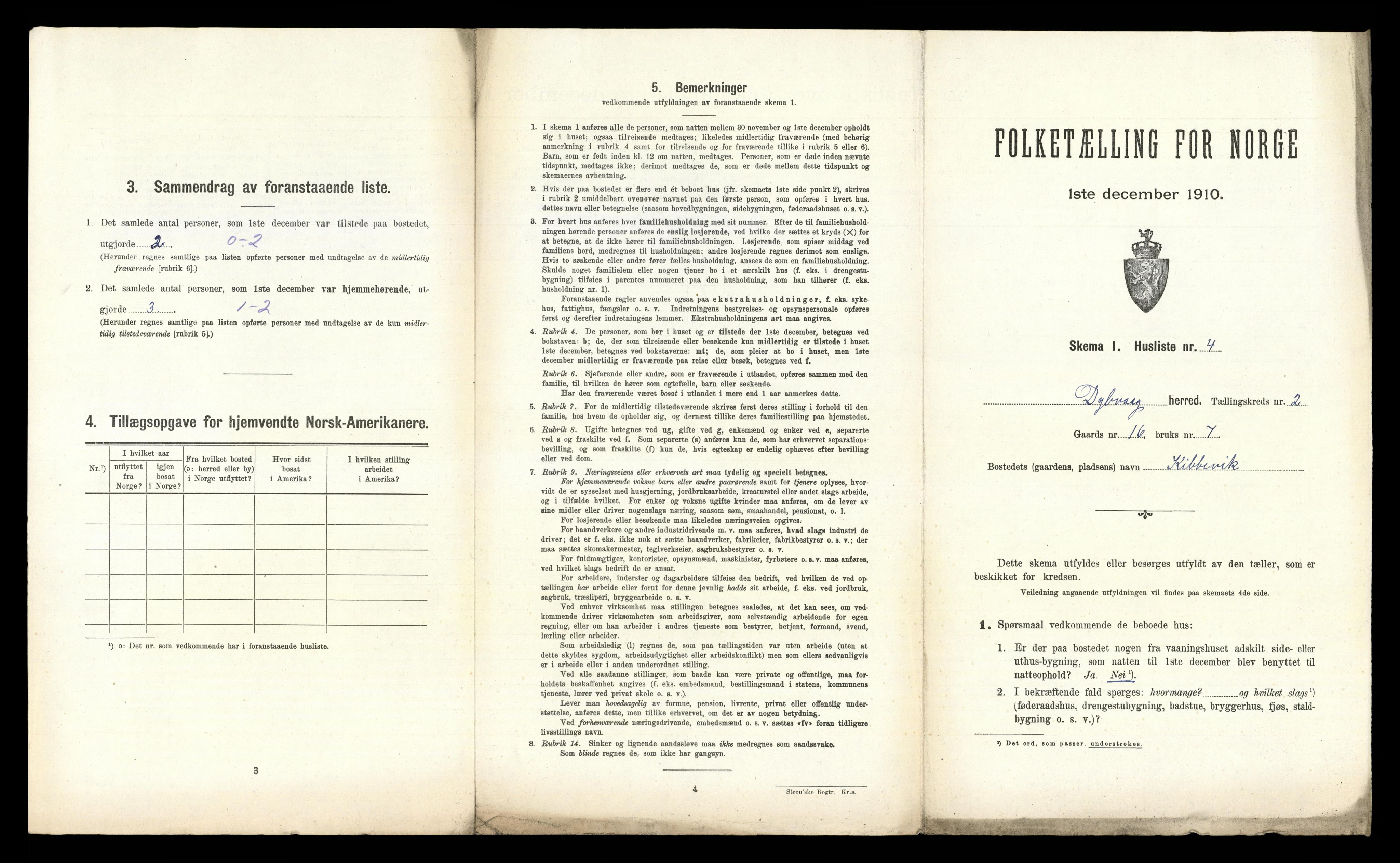 RA, 1910 census for Dypvåg, 1910, p. 244