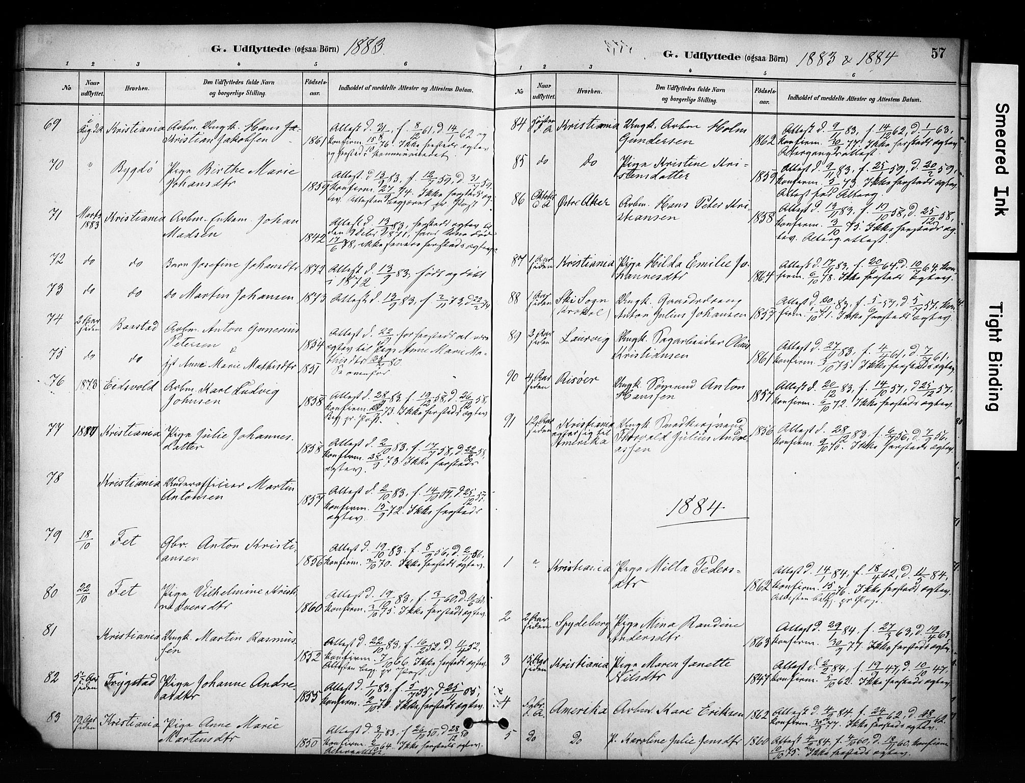 Enebakk prestekontor Kirkebøker, SAO/A-10171c/F/Fa/L0017: Parish register (official) no. I 17, 1881-1919, p. 57